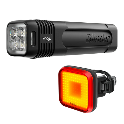 Knog Blinder Pro 900 / Blinder Rear - Square Bike Light Set - Light Sets