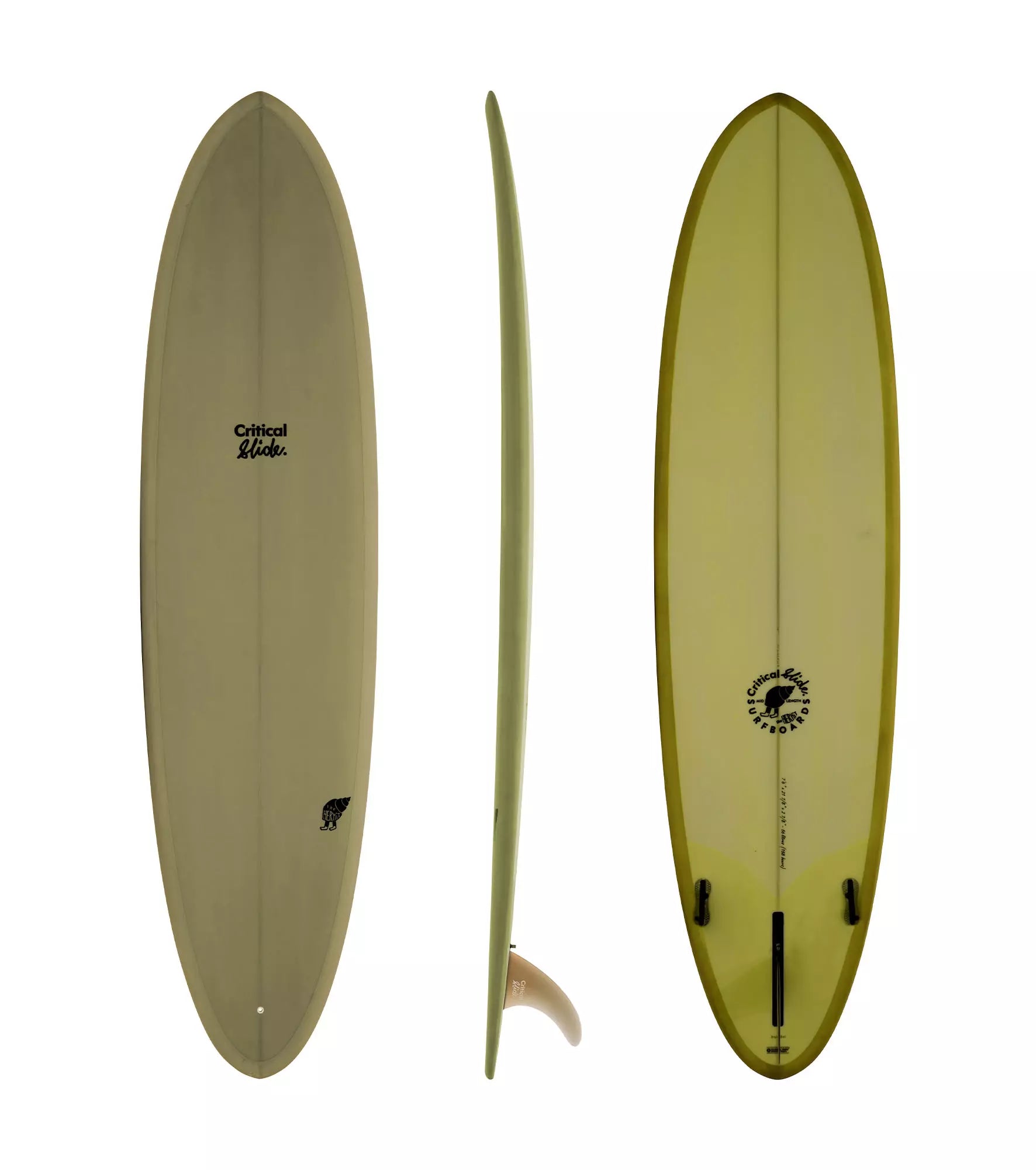 Critical Slide Hermit PU - FCS II - 2 + 1 Fin FACTORY SECOND - Fun Boards