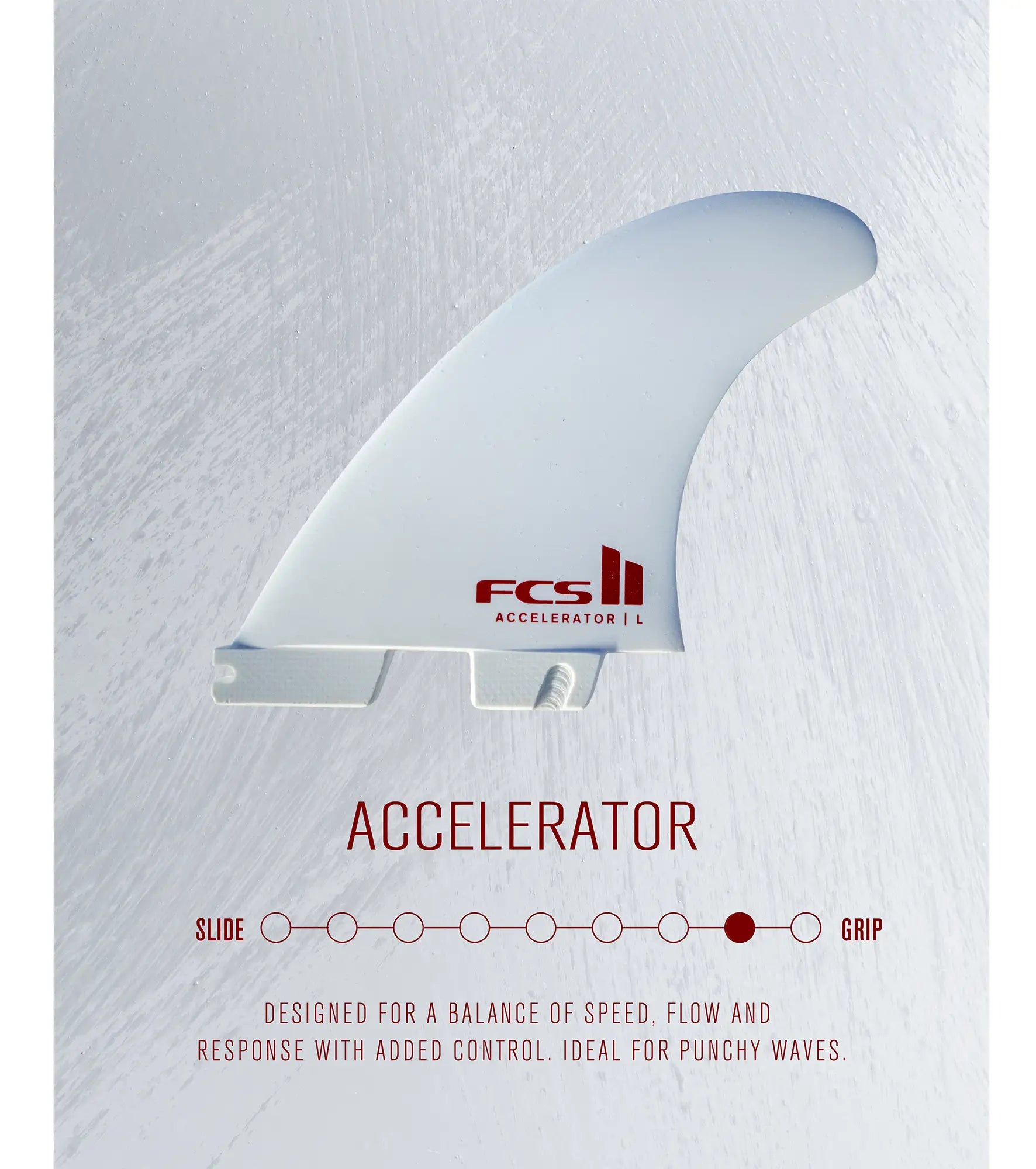 FCS II Accelerator Performance Core Thruster Fins - White Editions - FCS II/Thruster
