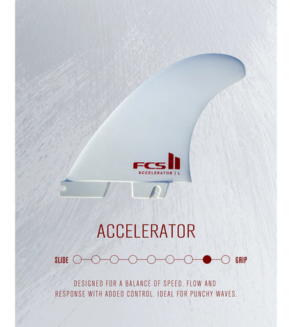 FCS II Accelerator Performance Core Thruster Fins - White Editions - FCS II/Thruster