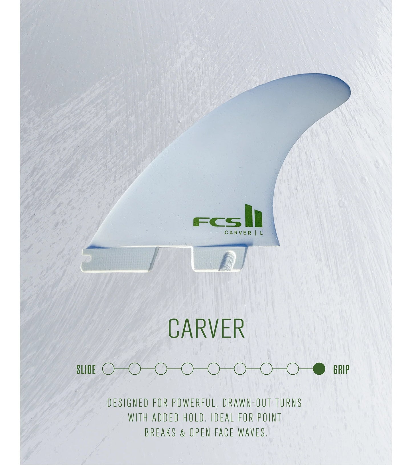 FCS II Carver Performance Core Thruster Fins - White Edition - FCS II/Thruster