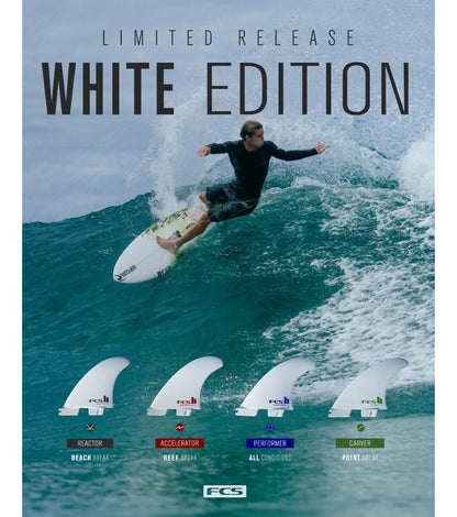 FCS II Accelerator Performance Core Thruster Fins - White Editions - FCS II/Thruster