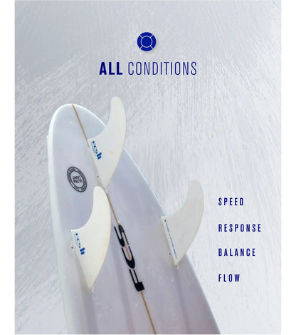 FCS II Performer Performance Core Thruster Fins - White Edition - FCS II/Thruster