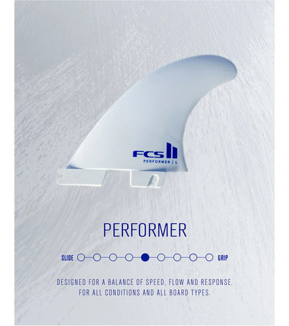 FCS II Performer Performance Core Thruster Fins - White Edition - FCS II/Thruster