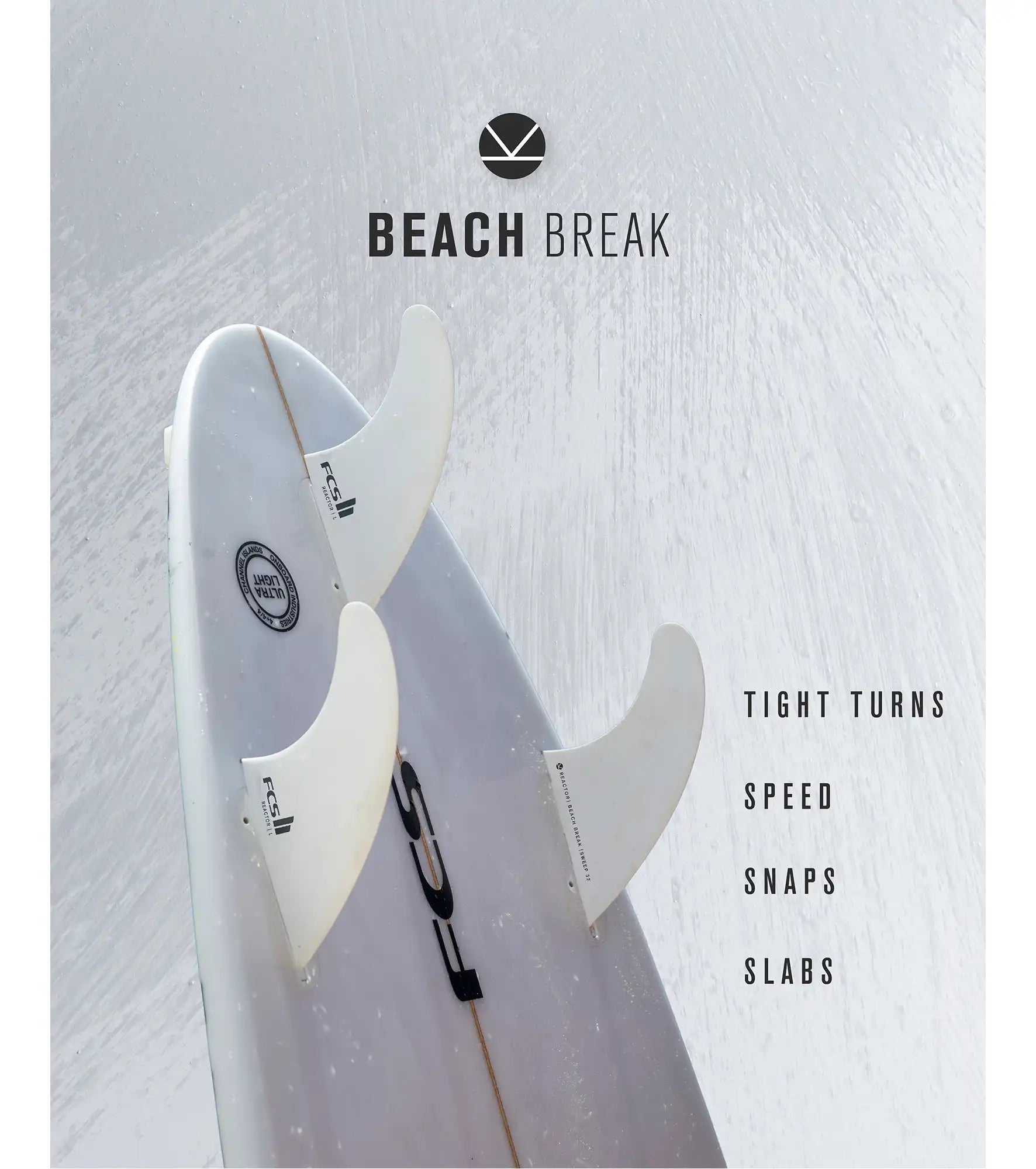 FCS II Reactor Performance Core Thruster Fins - White Edition - FCS II/Thruster