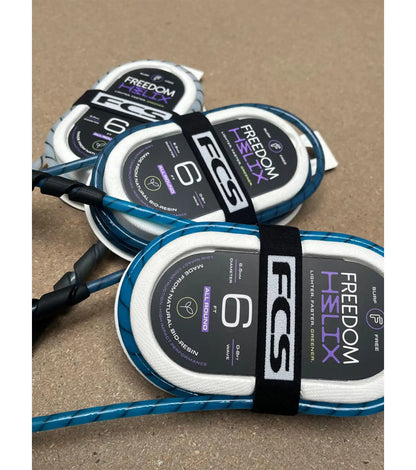 FCS Freedom Helix All Round Leash - Tranquil Blue / Black