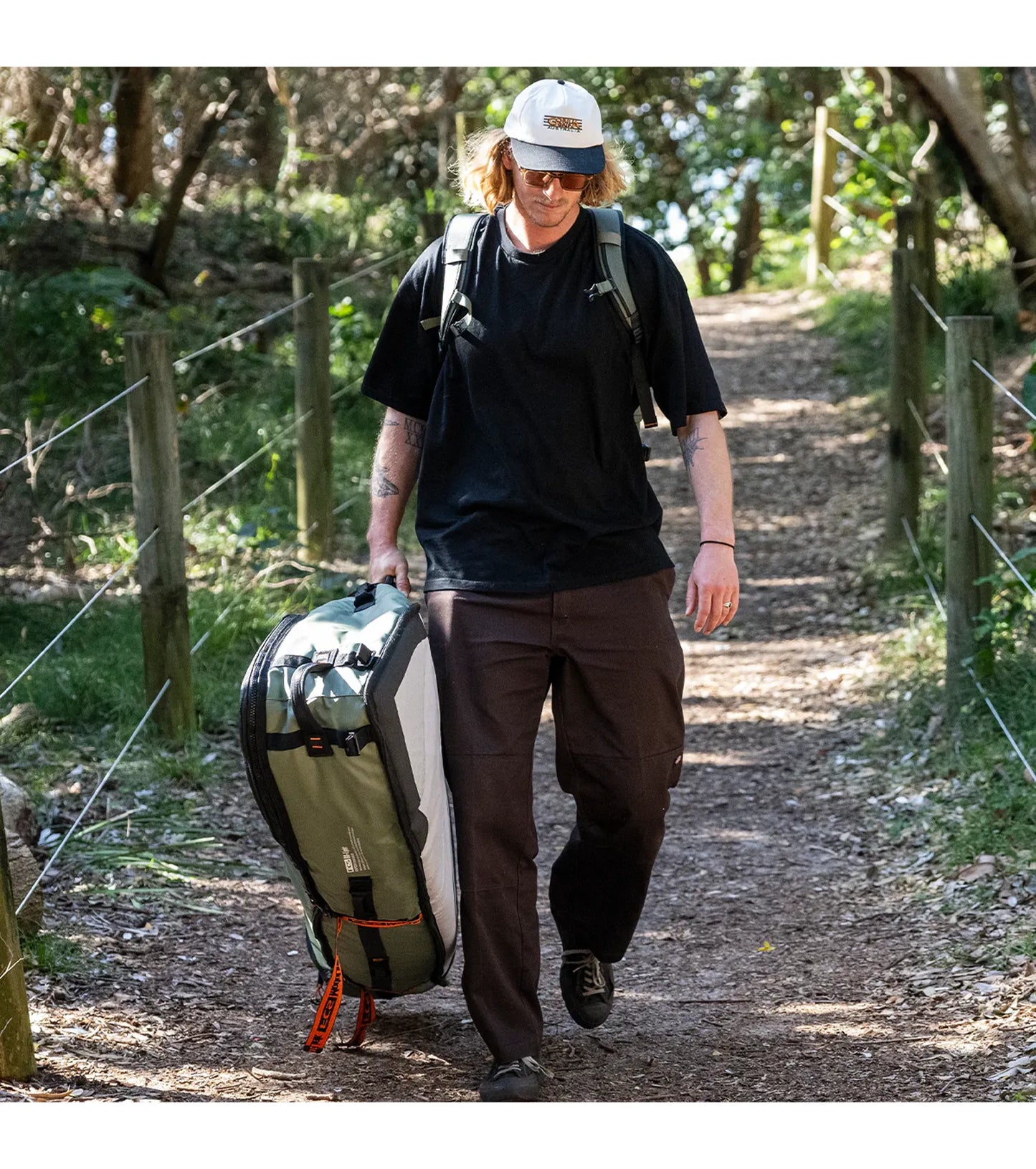 FCS Travel 3 Wheelie Shortboard / Fish Board Bag GO-Light