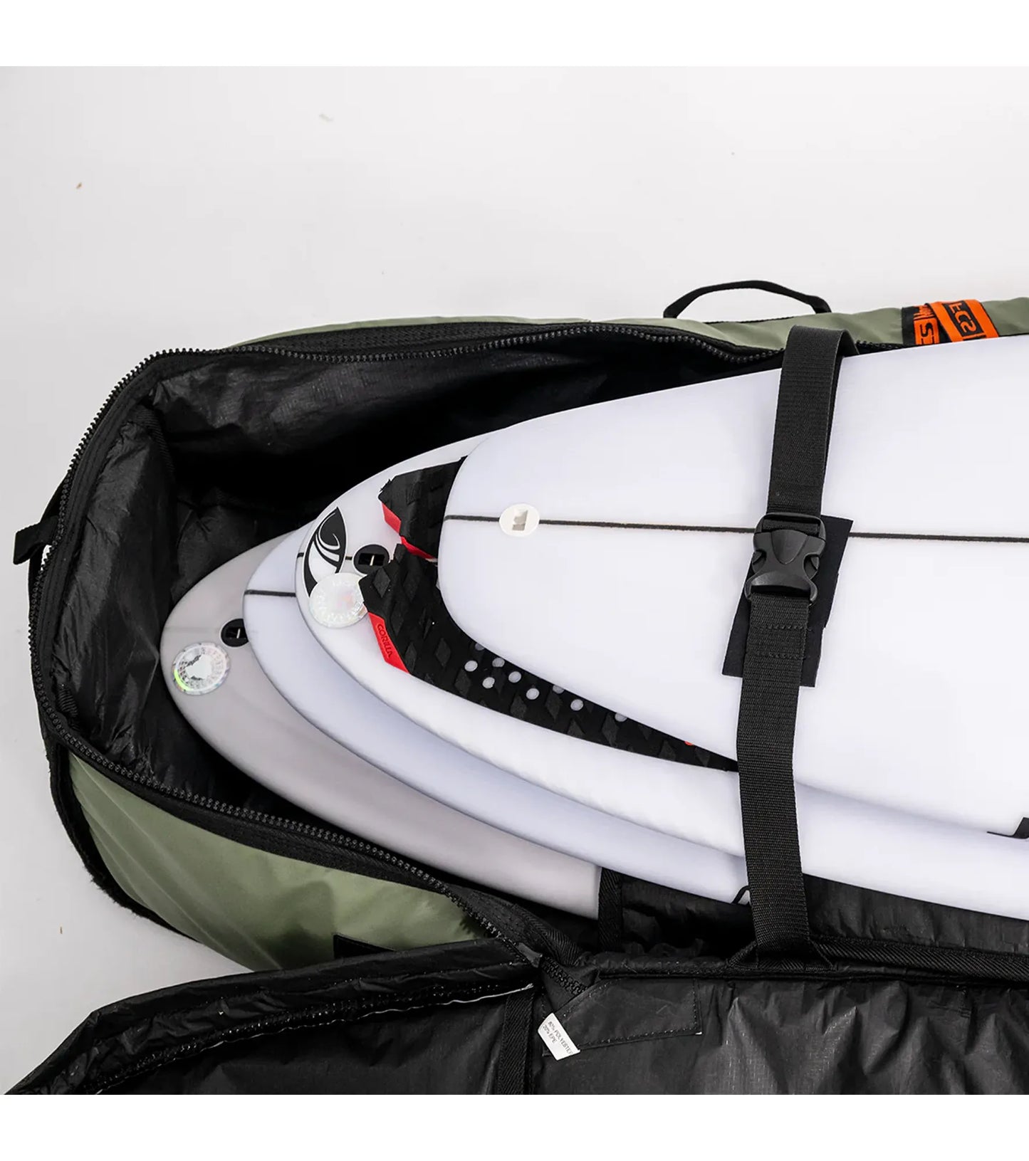 FCS Travel 3 Wheelie Shortboard / Fish Board Bag GO-Light