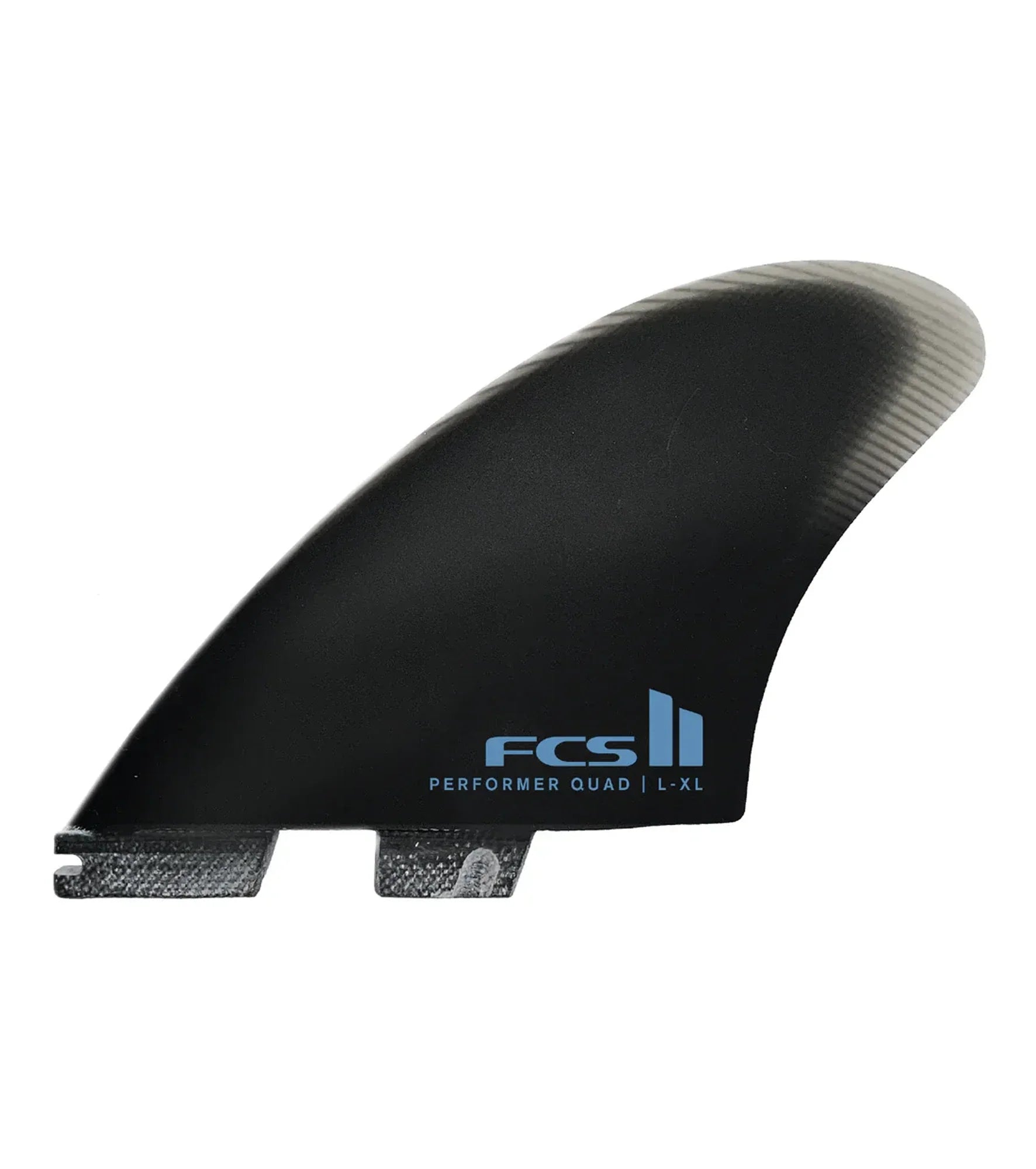 FCS II Performer Quad Split Keel Performance Glass Fins Large to Extra Large Black - FCS II/Quad