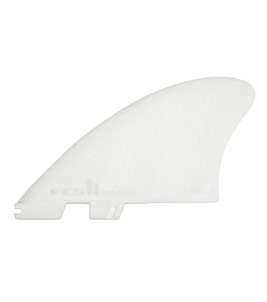 FCS II Retro Keel Performance Glass Twin Fins - White