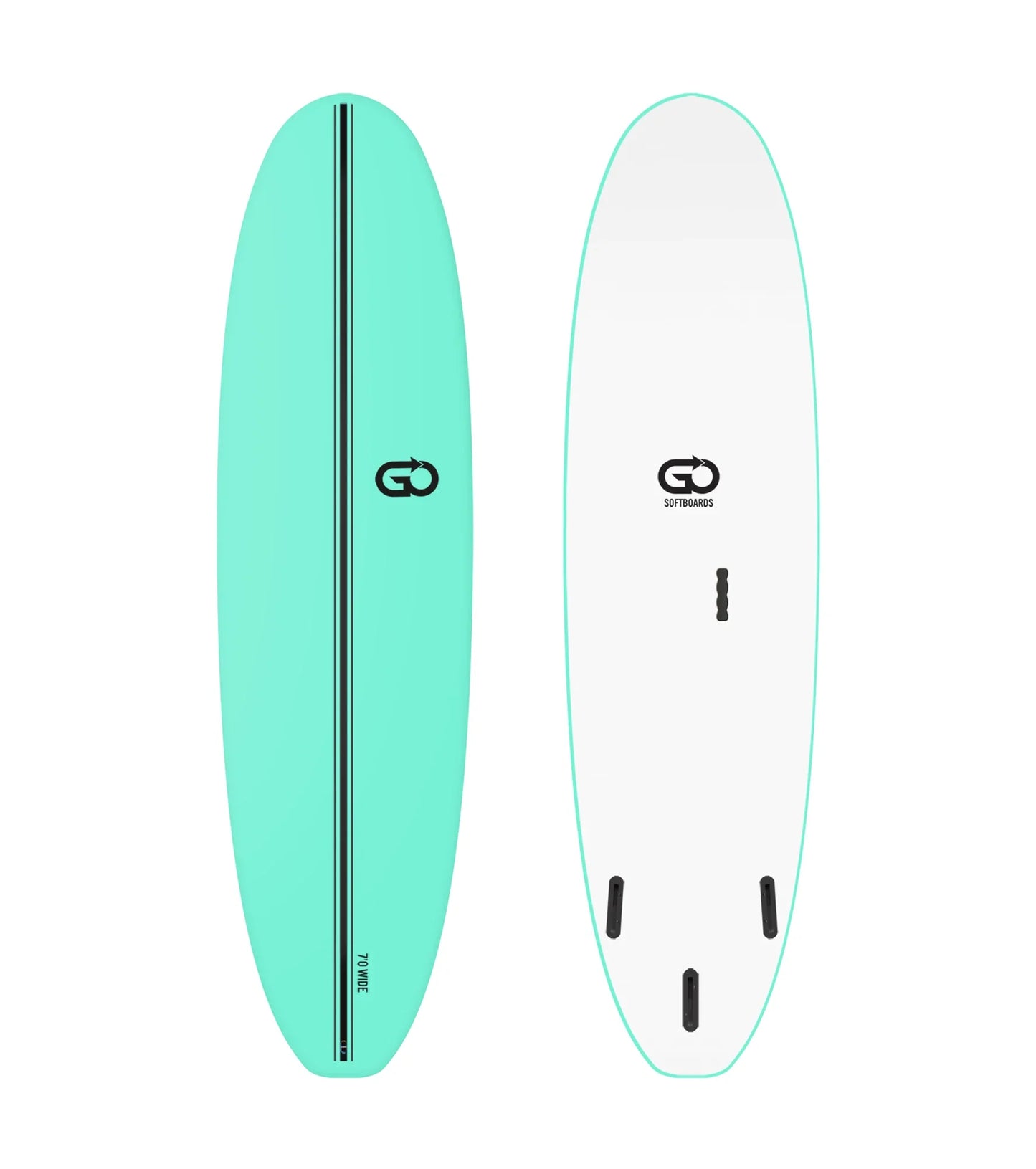 GO Softboards Surf Wide Range - Fiber Tech - 3 Fin - Fun Boards