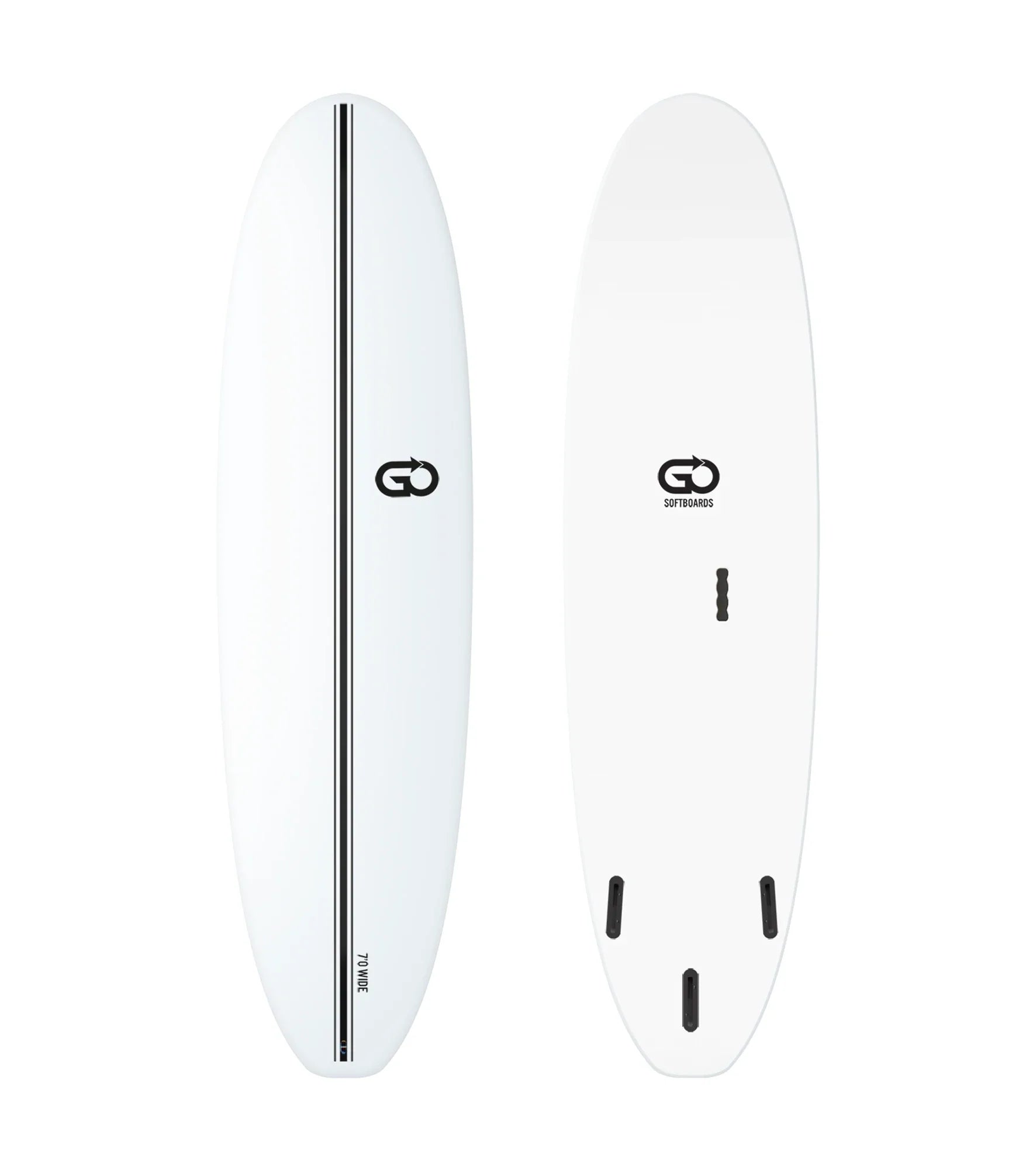 GO Softboards Surf Wide Range - Fiber Tech - 3 Fin - Fun Boards
