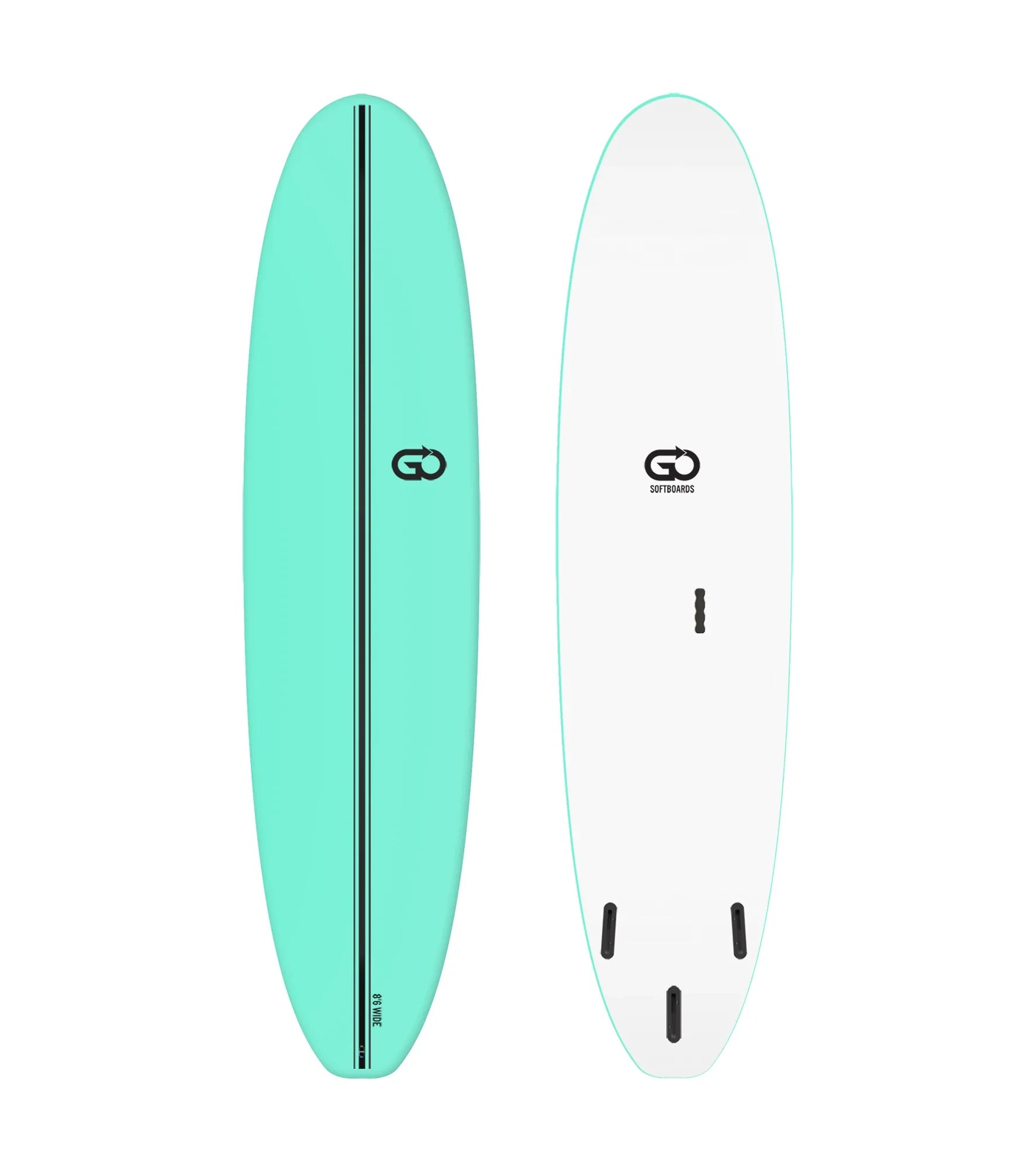 GO Softboards Surf Wide Range - Fiber Tech - 3 Fin - Fun Boards