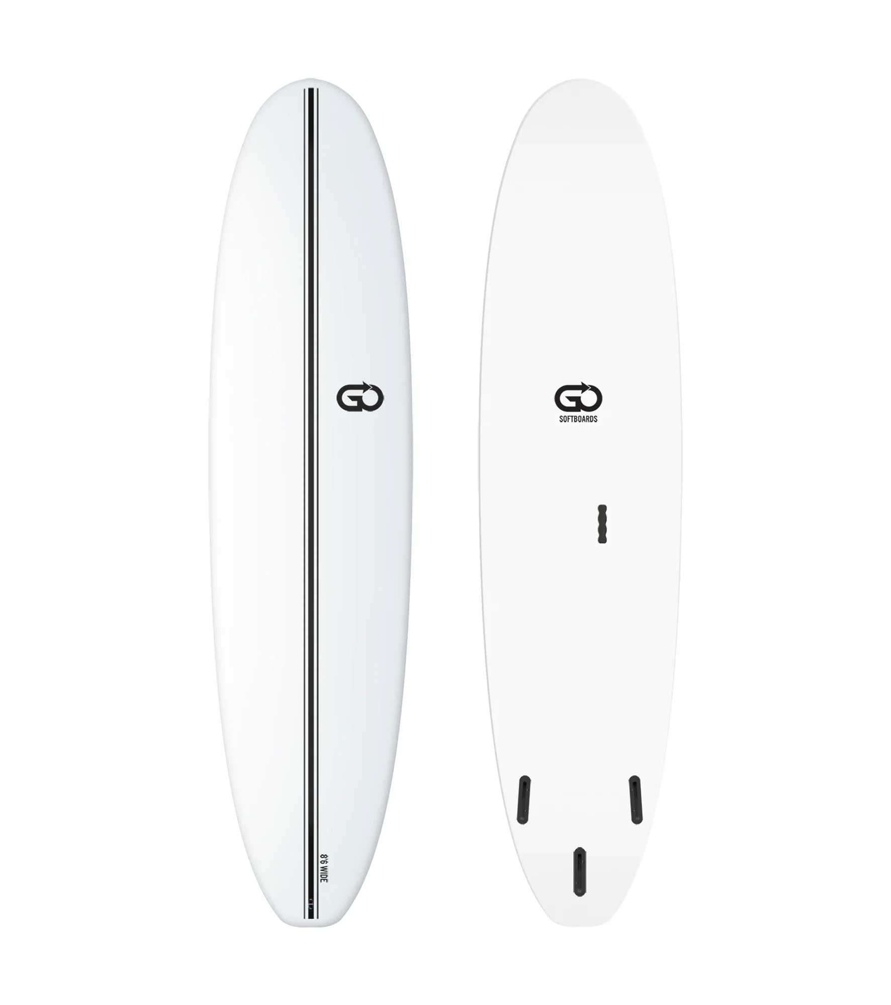 GO Softboards Surf Wide Range - Fiber Tech - 3 Fin - Fun Boards