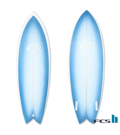 Haydenshapes Hypto Krypto TWIN PU - FCS II - 2 Fin - Blue Fade