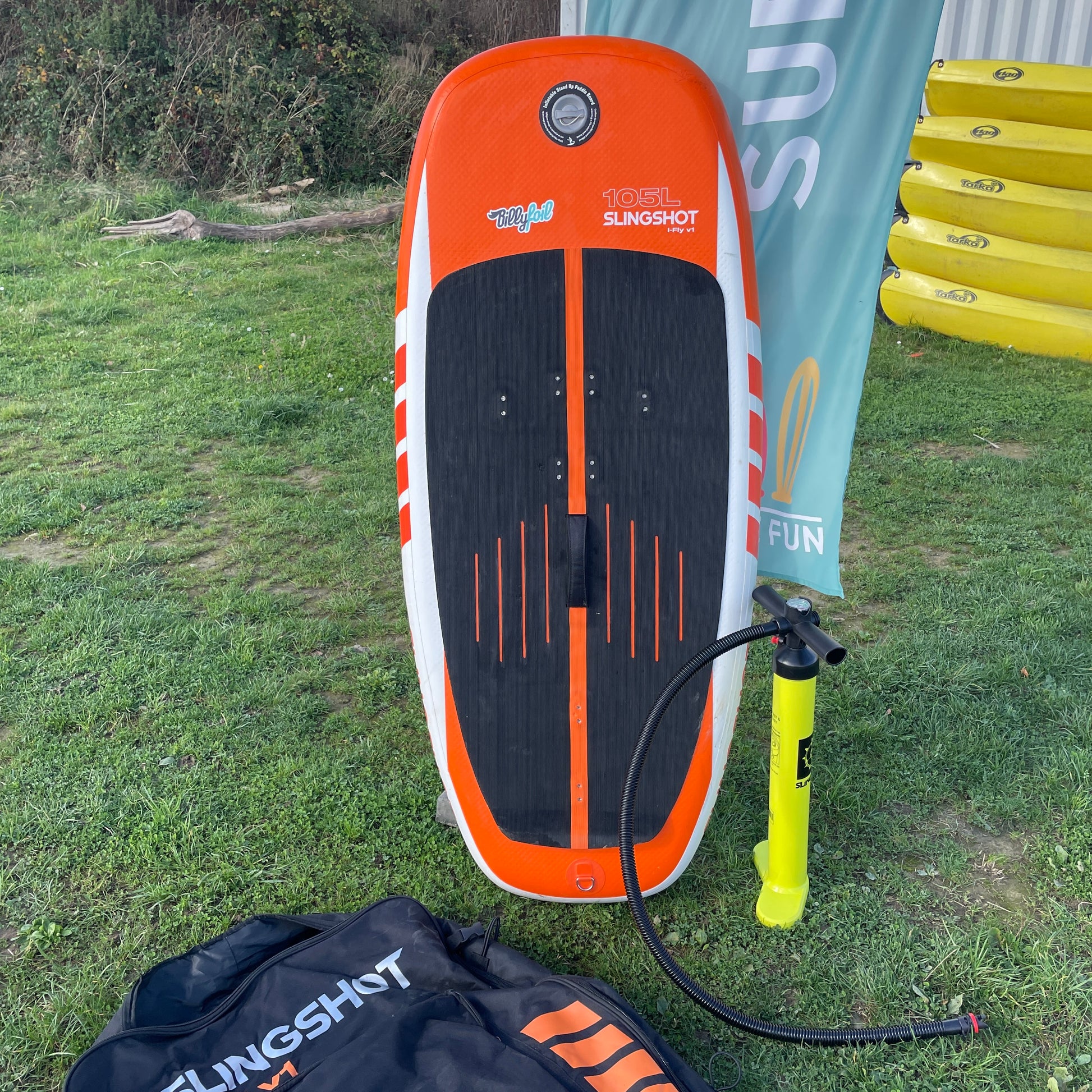 Slingshot I-FLY Inflatable wingboard 5'3 105L Complete with bag & Pump USED - Inflatable Wing Foilboards (GRADE A)