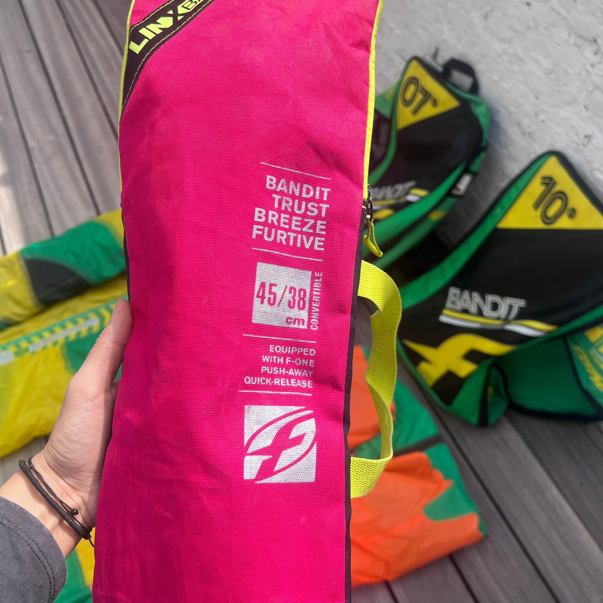 F-One Bandit 7+10m Kites w/bar USED | 17 - Kites (GRADE B)