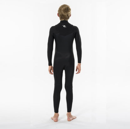 Rip Curl Junior Dawn Patrol 4/3 Chest Zip Wetsuit Black Wsm5Lb - Fullsuit / Front-zip