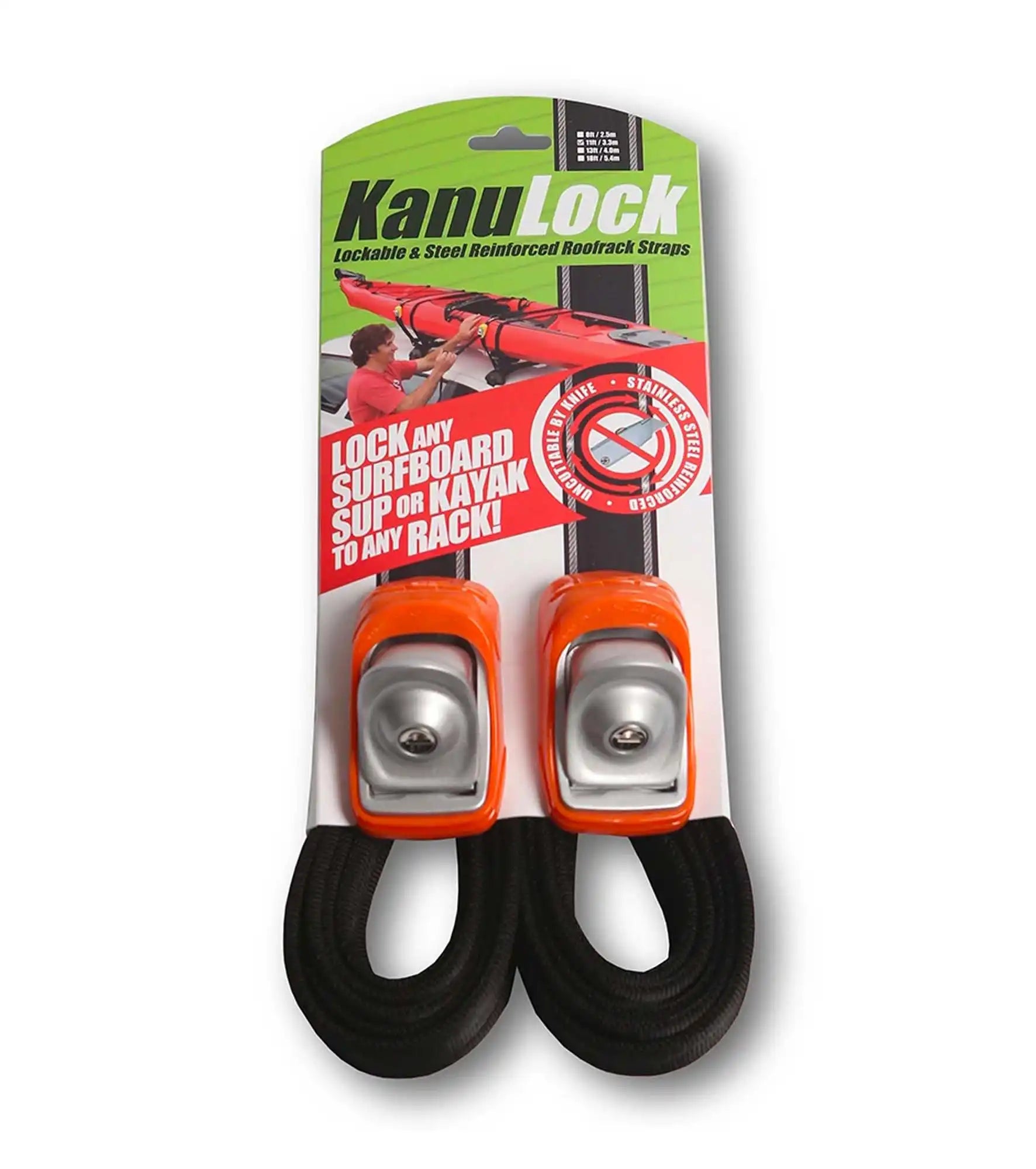 Kanulock Lockable Tiedown Set - Roof Straps