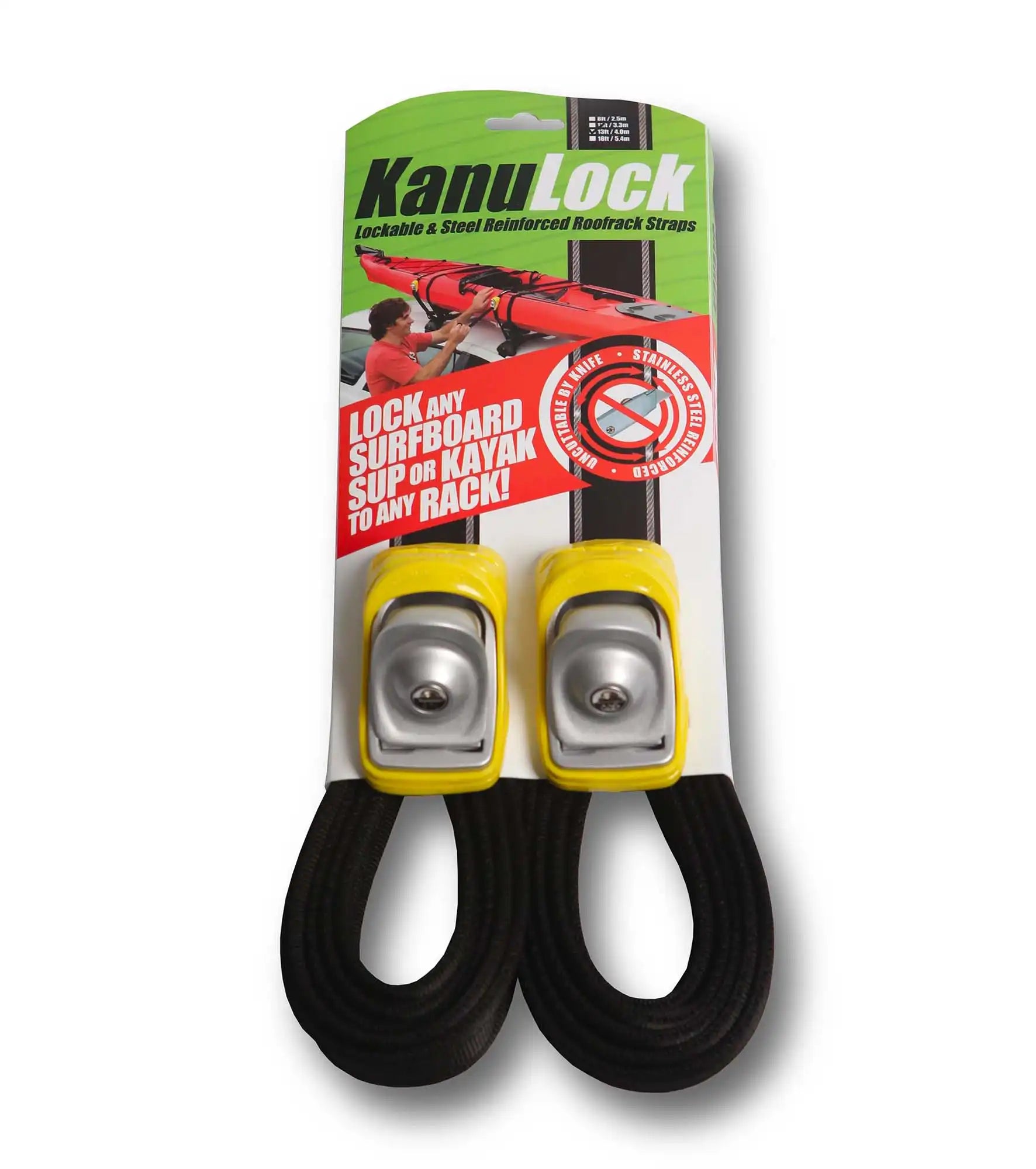 Kanulock Lockable Tiedown Set - Roof Straps