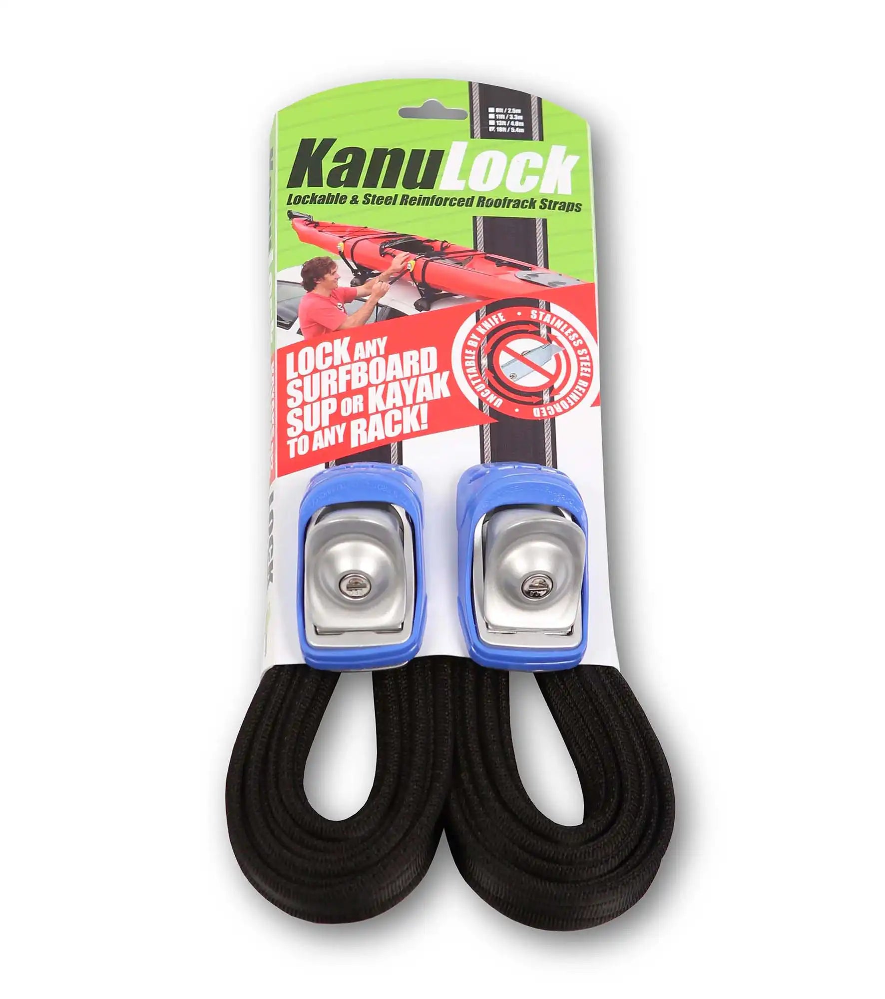 Kanulock Lockable Tiedown Set - Roof Straps