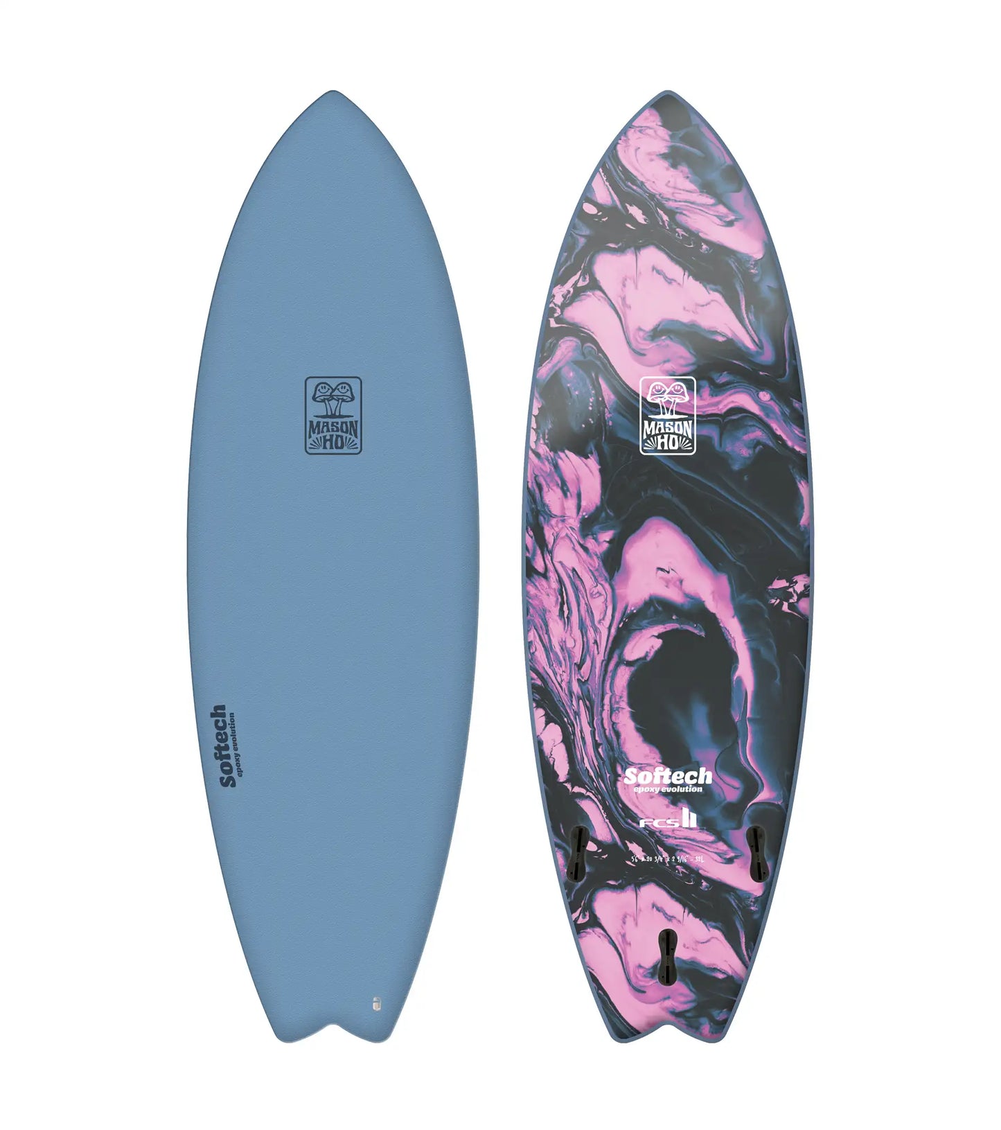 Softech Mason Ho Twin Epoxy Series - FCS II - 2 + 1 Fin - Short Boards