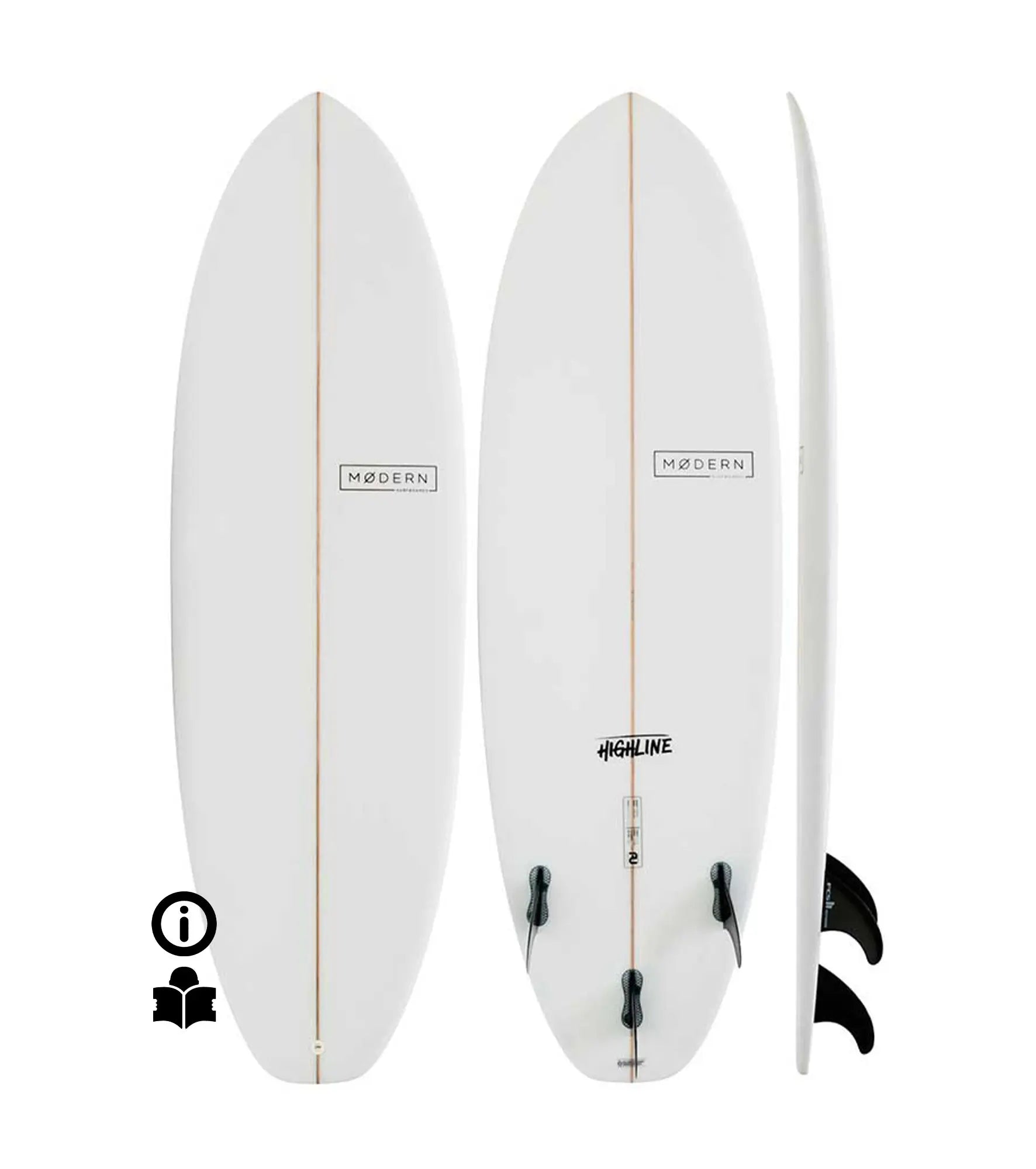 Modern Highline PU - FCS II - 3 Fin FACTORY SECOND - Short Boards