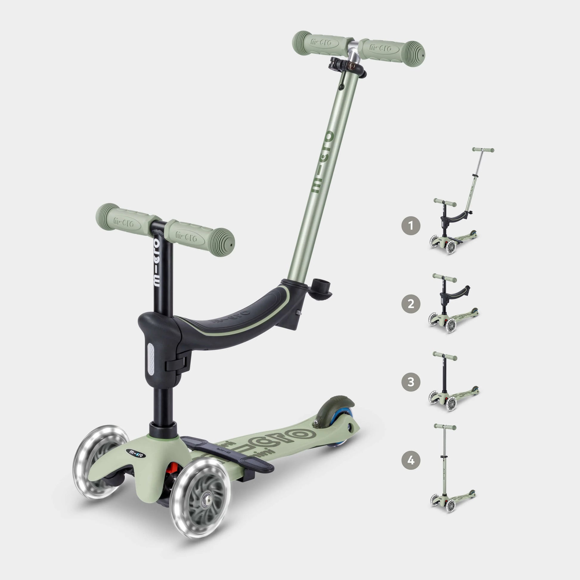 Micro MINI2GROW 4in1 2.0 Deluxe Led - 3 Wheel Steps