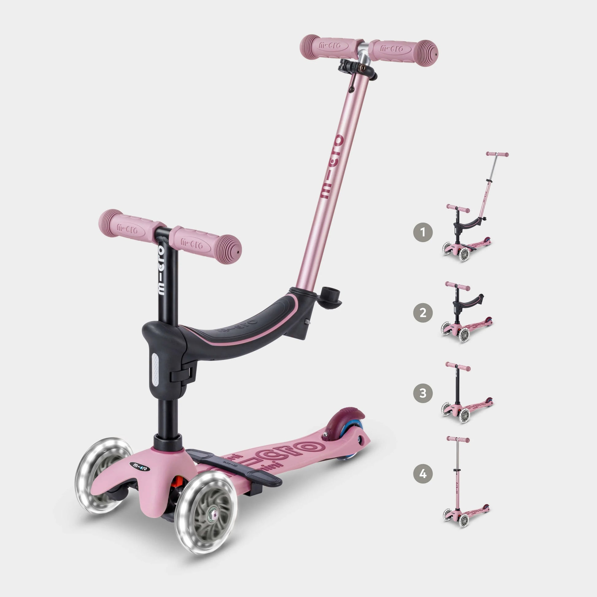 Micro MINI2GROW 4in1 2.0 Deluxe Led - 3 Wheel Steps