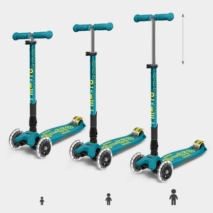 Micro MAXI Deluxe Foldable LED - 3 Wheel Steps
