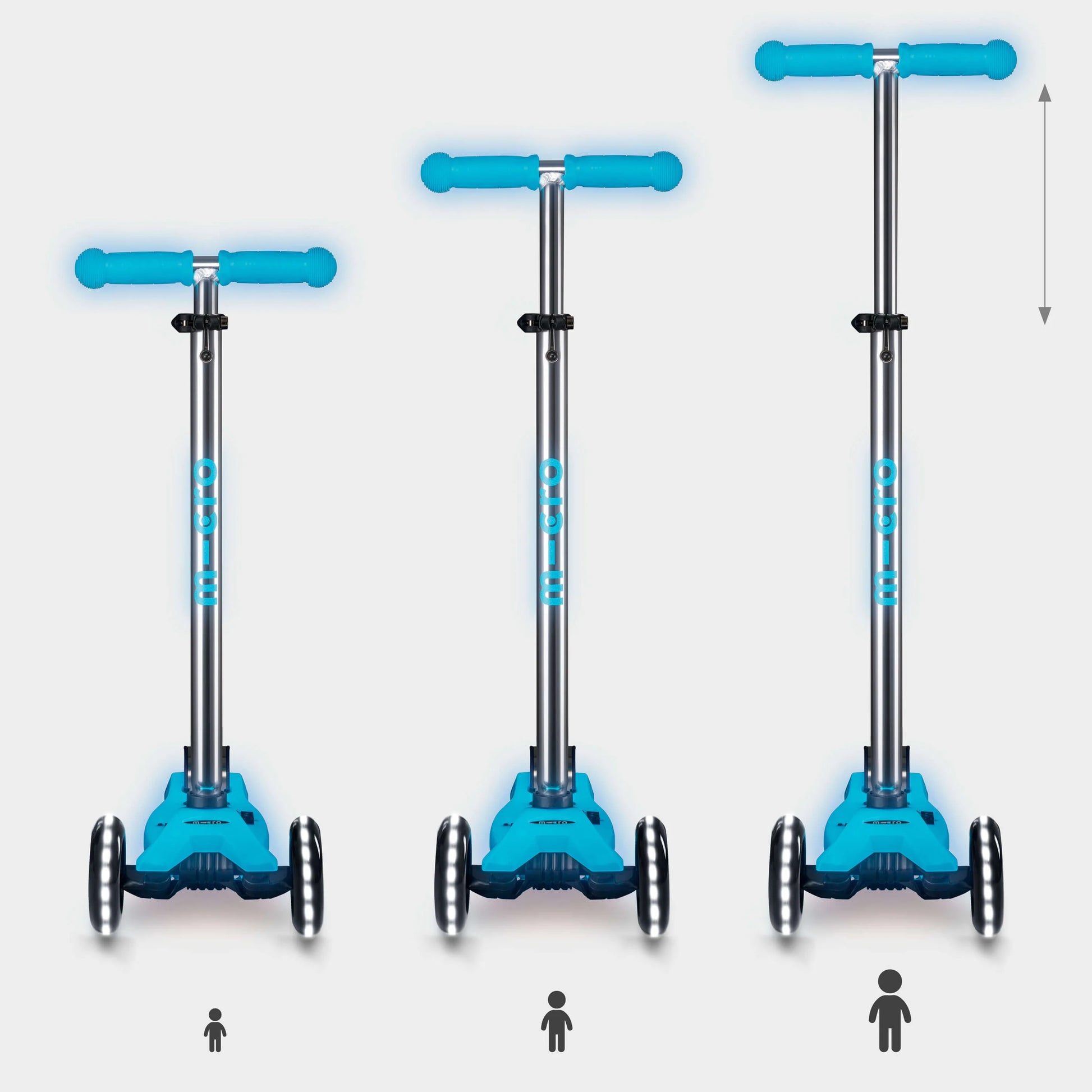 Micro MAXI Deluxe LED Glow - 3 Wheel Steps