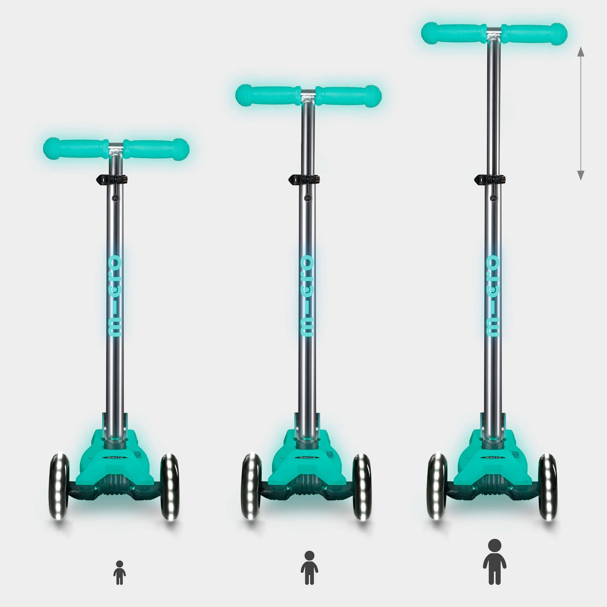 Micro MAXI Deluxe LED Glow - 3 Wheel Steps