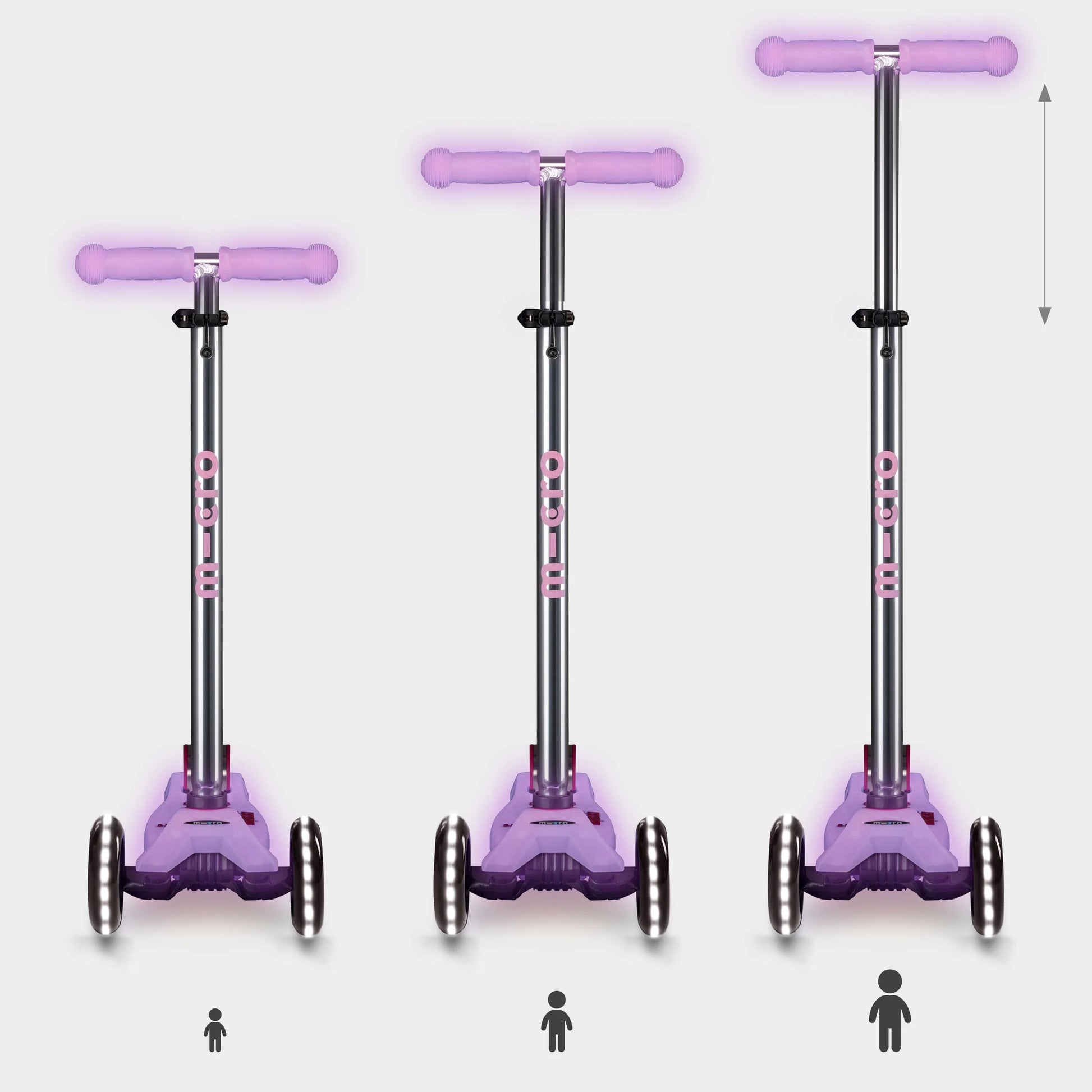 Micro MAXI Deluxe LED Glow - 3 Wheel Steps