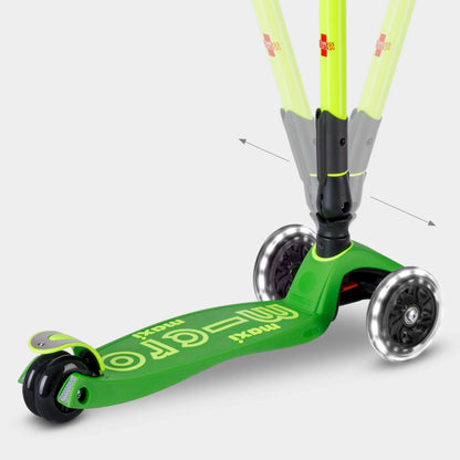 Micro MAXI Deluxe Foldable LED Neon - 3 Wheel Steps