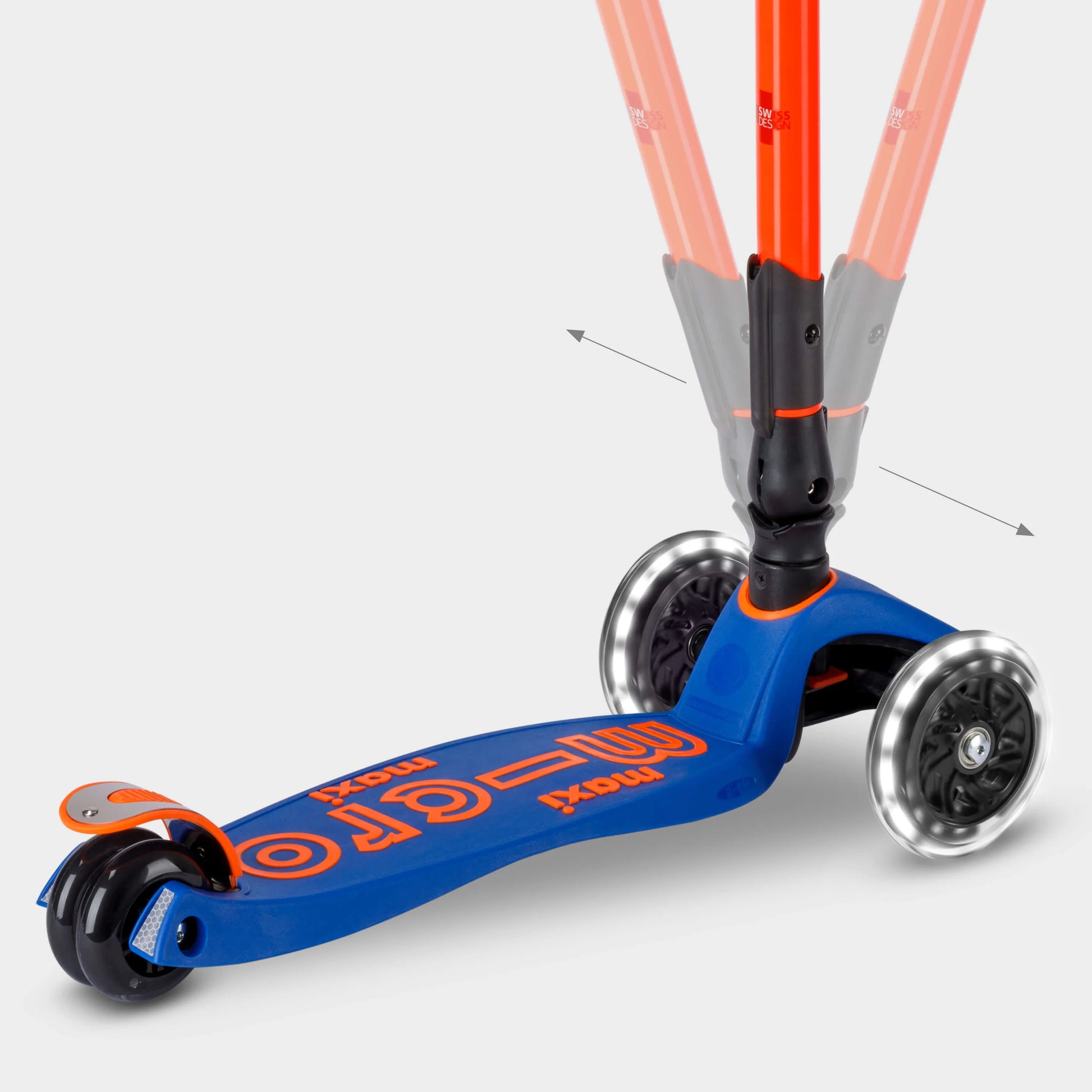Micro MAXI Deluxe Foldable LED Neon - 3 Wheel Steps