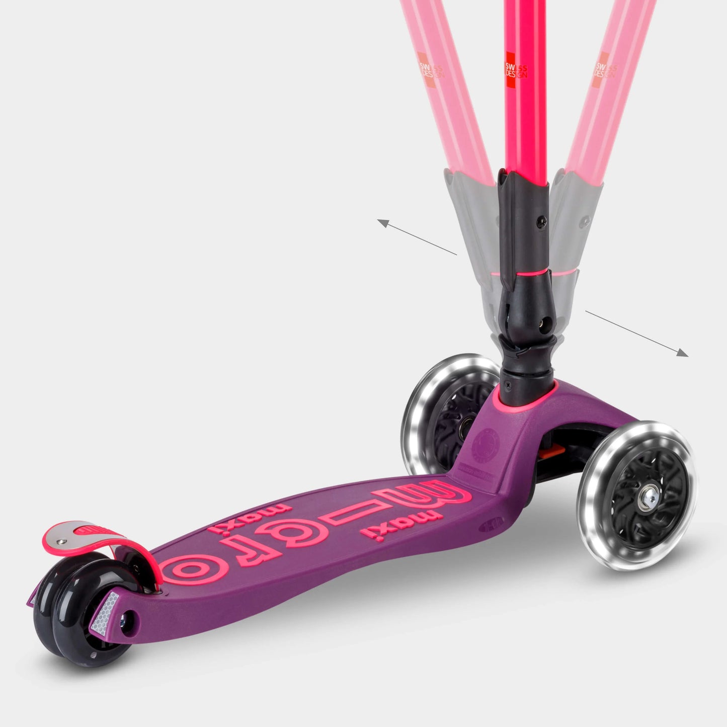 Micro MAXI Deluxe Foldable LED Neon - 3 Wheel Steps