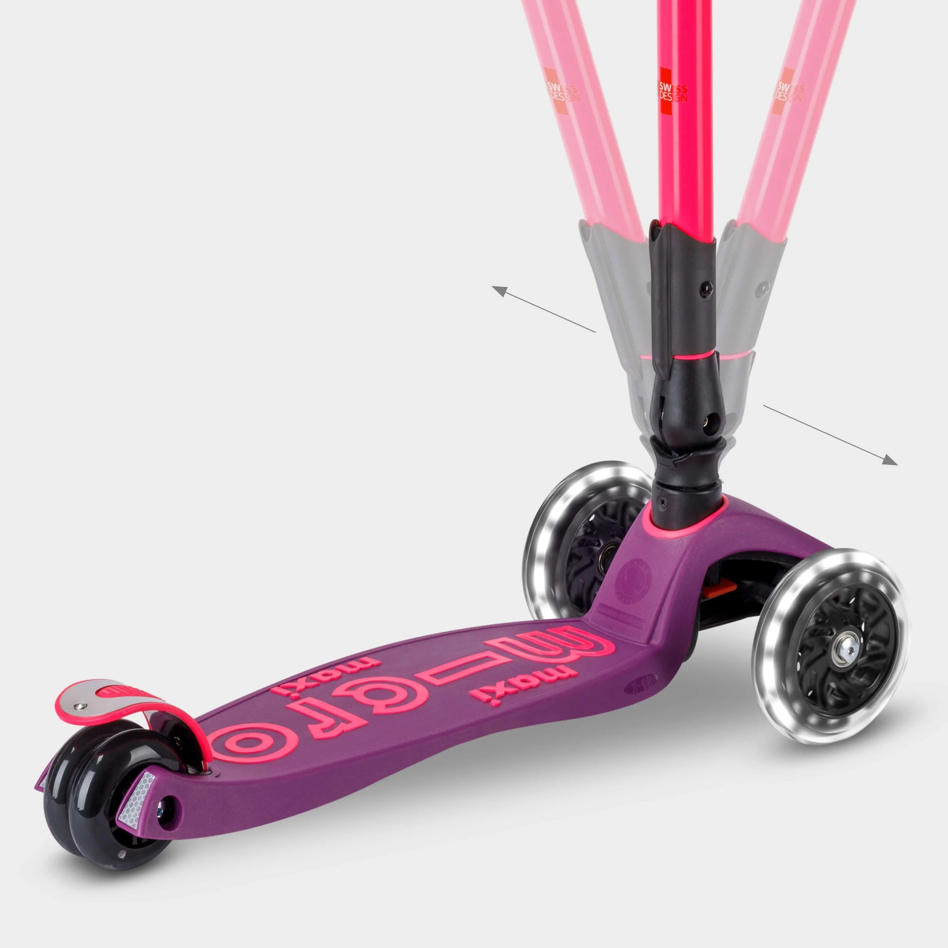 Micro MAXI Deluxe Foldable LED Neon - 3 Wheel Steps