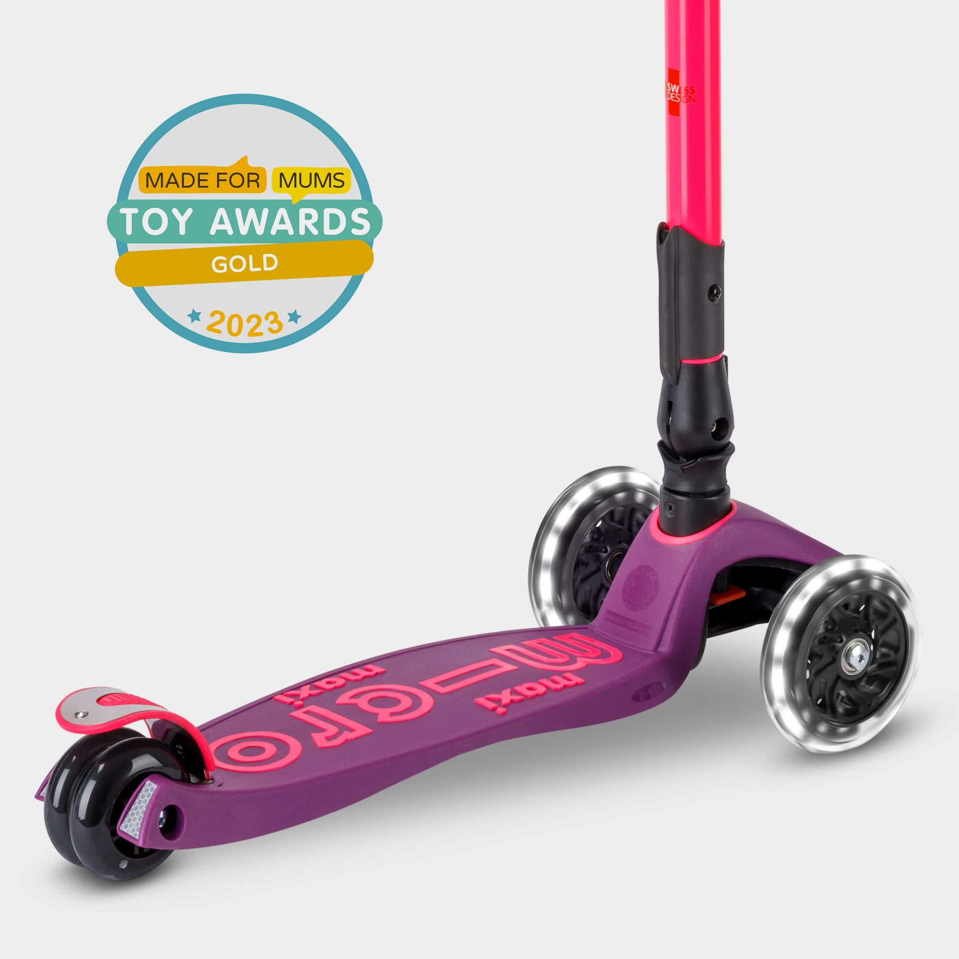 Micro MAXI Deluxe Foldable LED Neon - 3 Wheel Steps