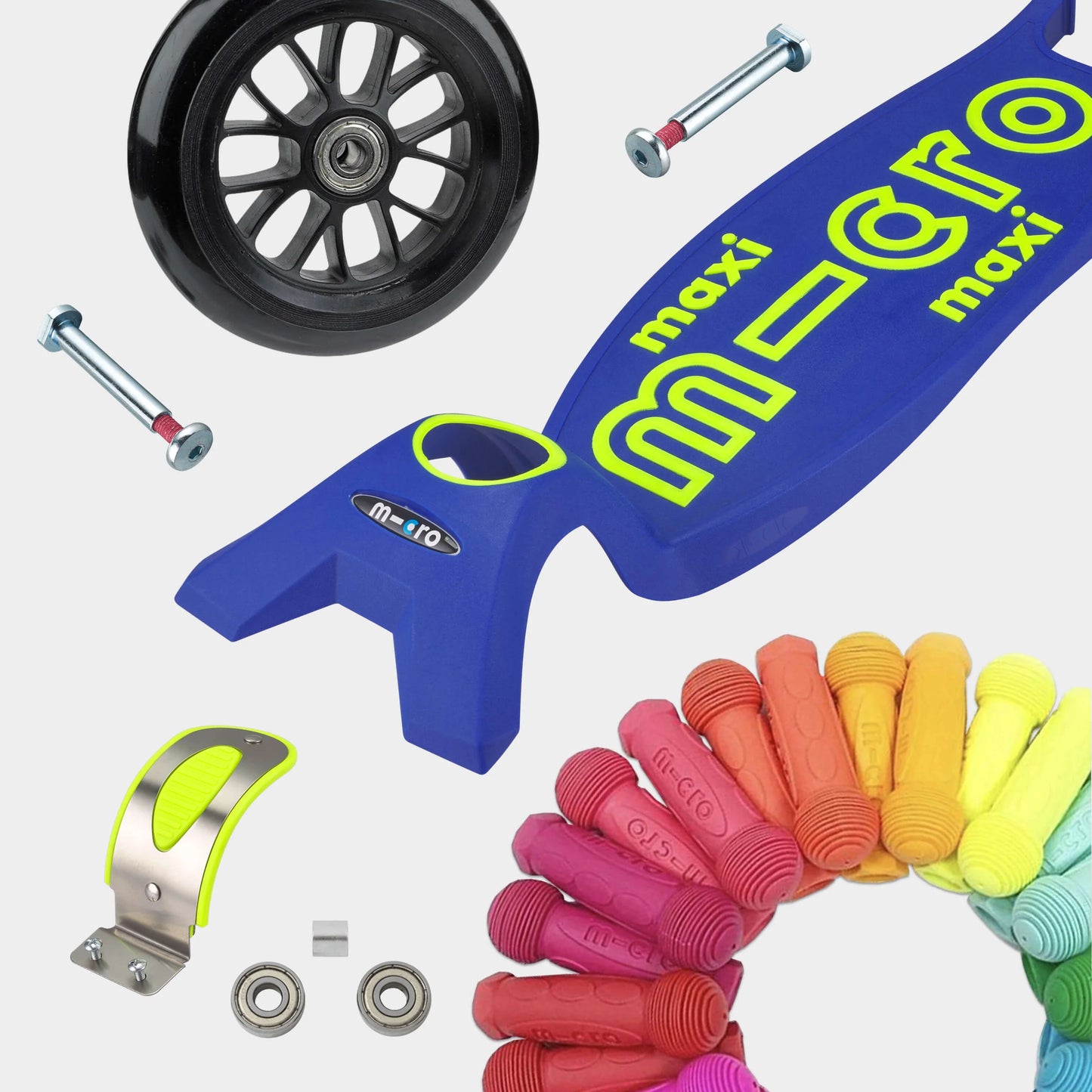Micro MAXI Deluxe Foldable LED Neon - 3 Wheel Steps