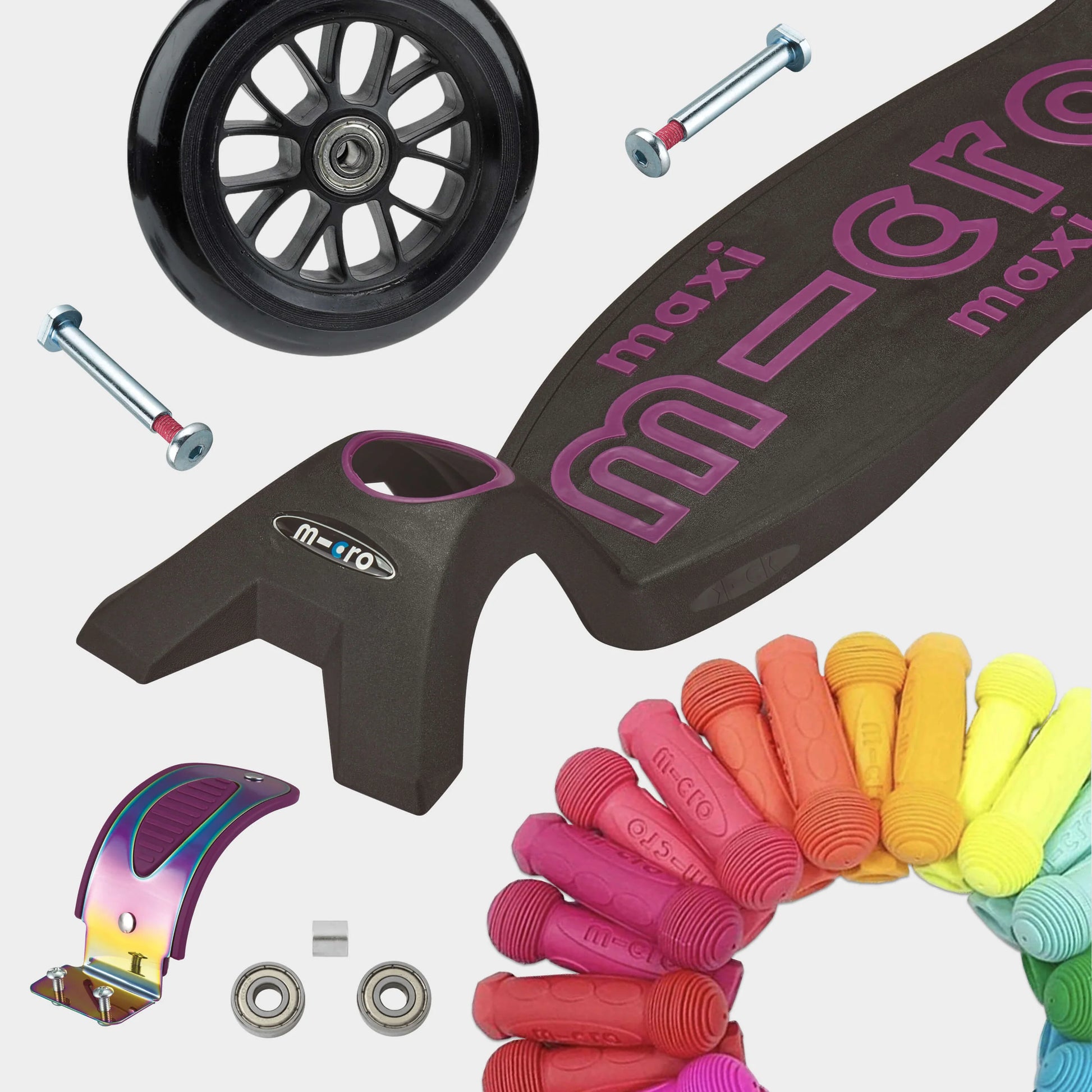 Micro MAXI Deluxe Foldable LED Neochrome - 3 Wheel Steps