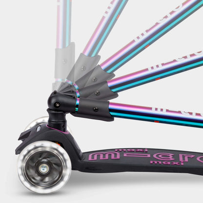 Micro MAXI Deluxe Foldable LED Neochrome - 3 Wheel Steps