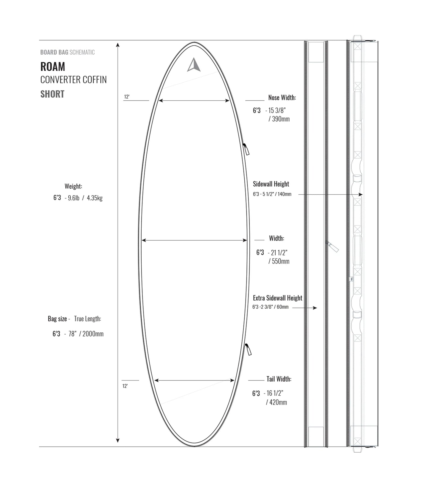 Roam Converter Coffin Board Bag - Coffin Bags