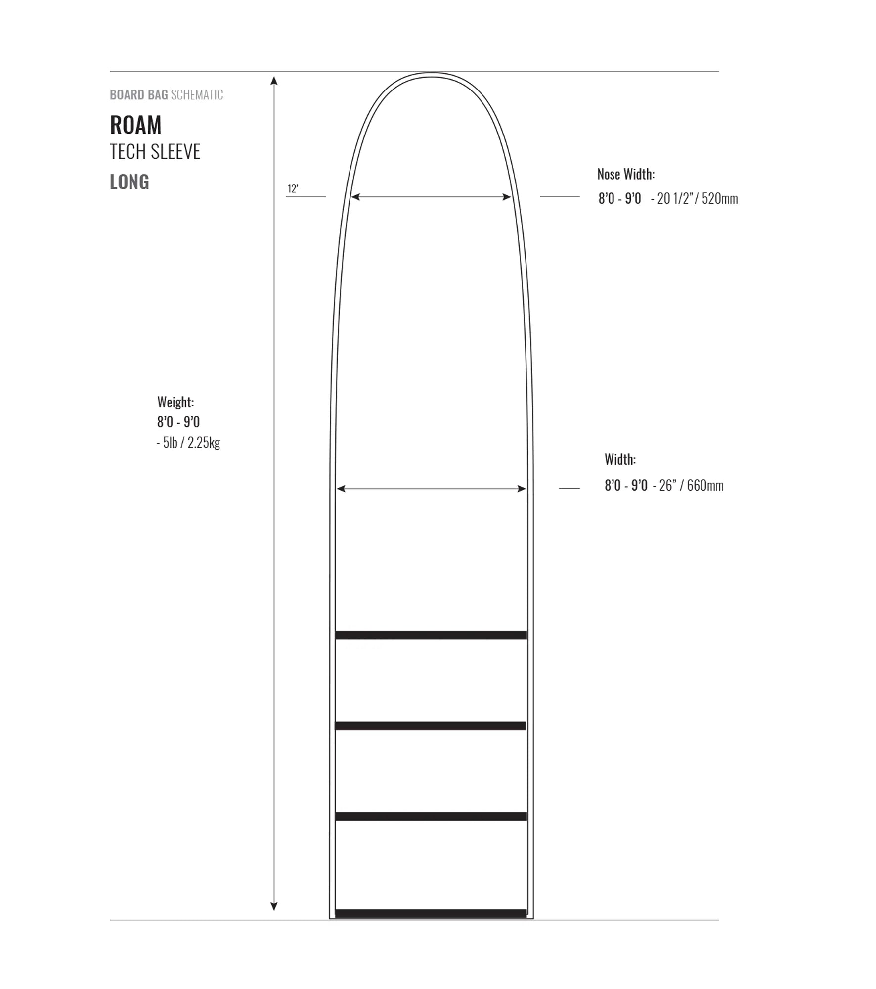 Roam Tech Sleeve Longboard Board Bag - Longboard Bags