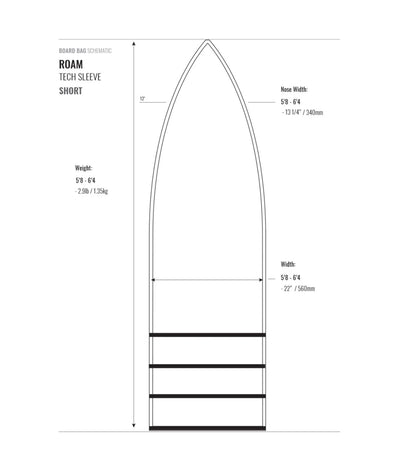 Roam Tech Sleeve Shortboard Board Bag - Shortboard Bags