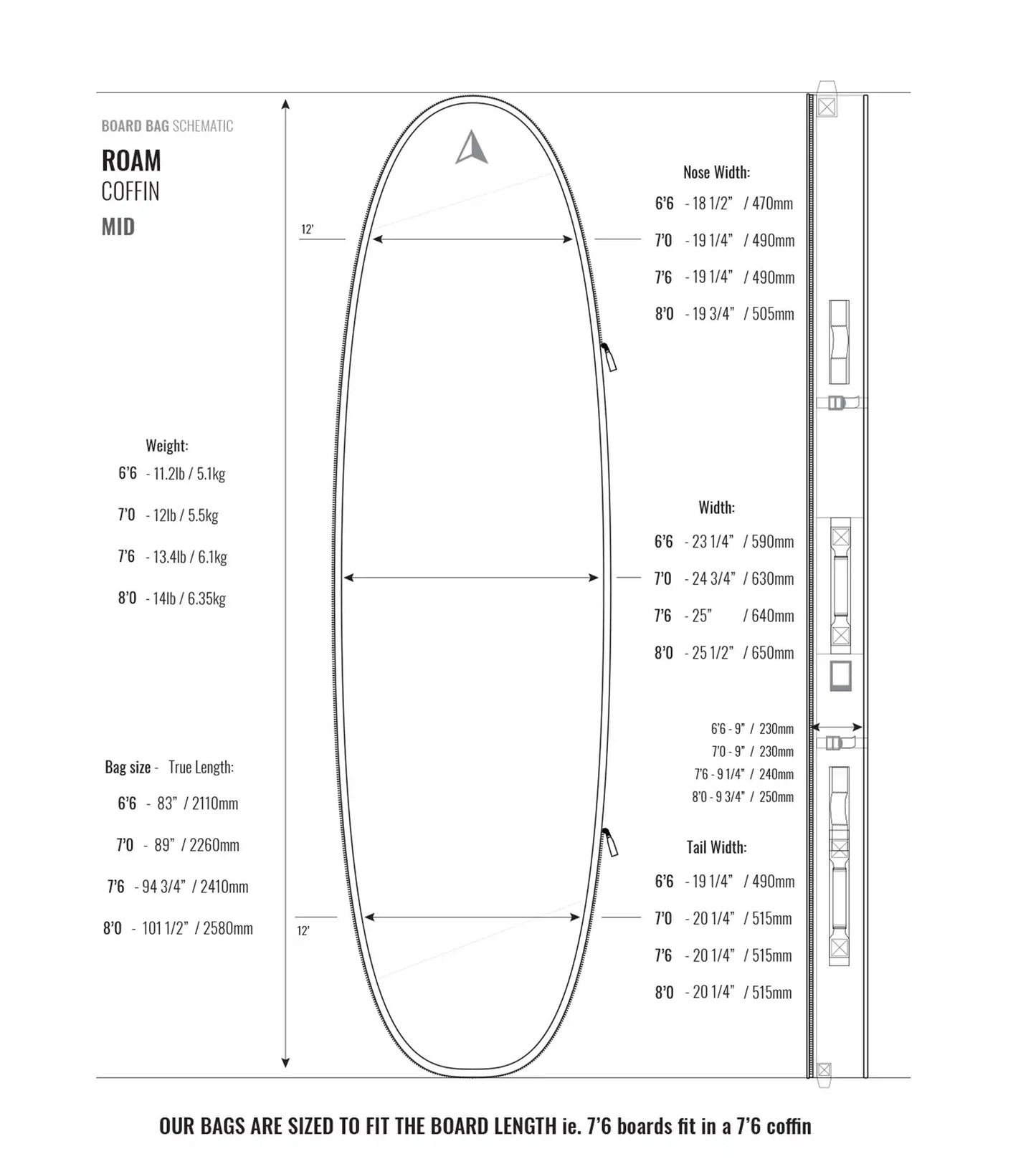 Roam Coffin Board Bag - Coffin Bags
