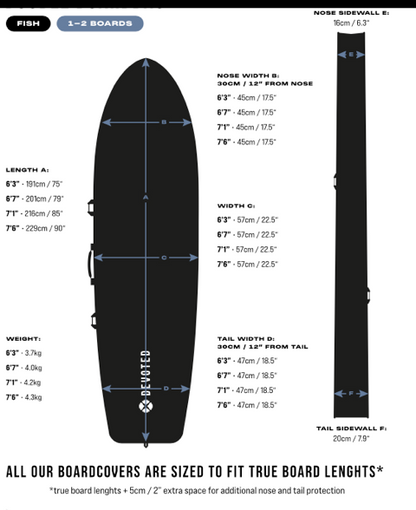Devoted Longboard 10mm Double Boardbag (1-2 Boards) - Boardbags