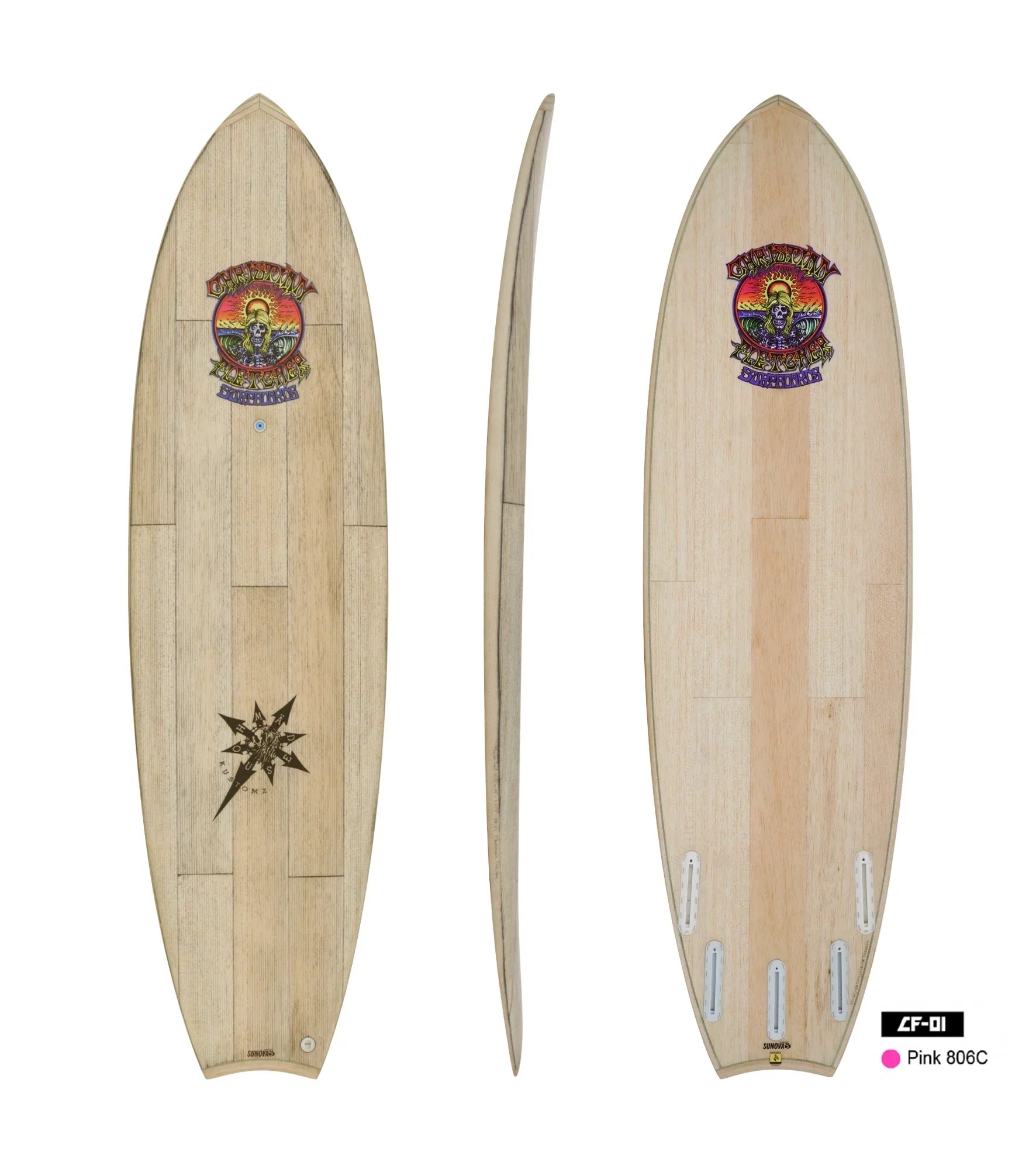 Sunova Moon Tail CF Morphlex Team - Futures - 5 Fin - Short Boards