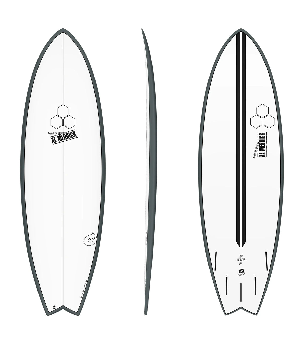 Channel Islands Pod Mod - Al Merrick - X-Lite - Futures - Graphite Rail