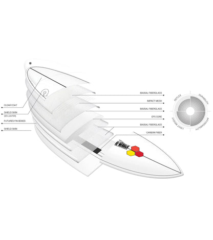 Channel Islands M23 - Al Merrick - X-Lite - Futures - 3 Fin - Graphite Rail