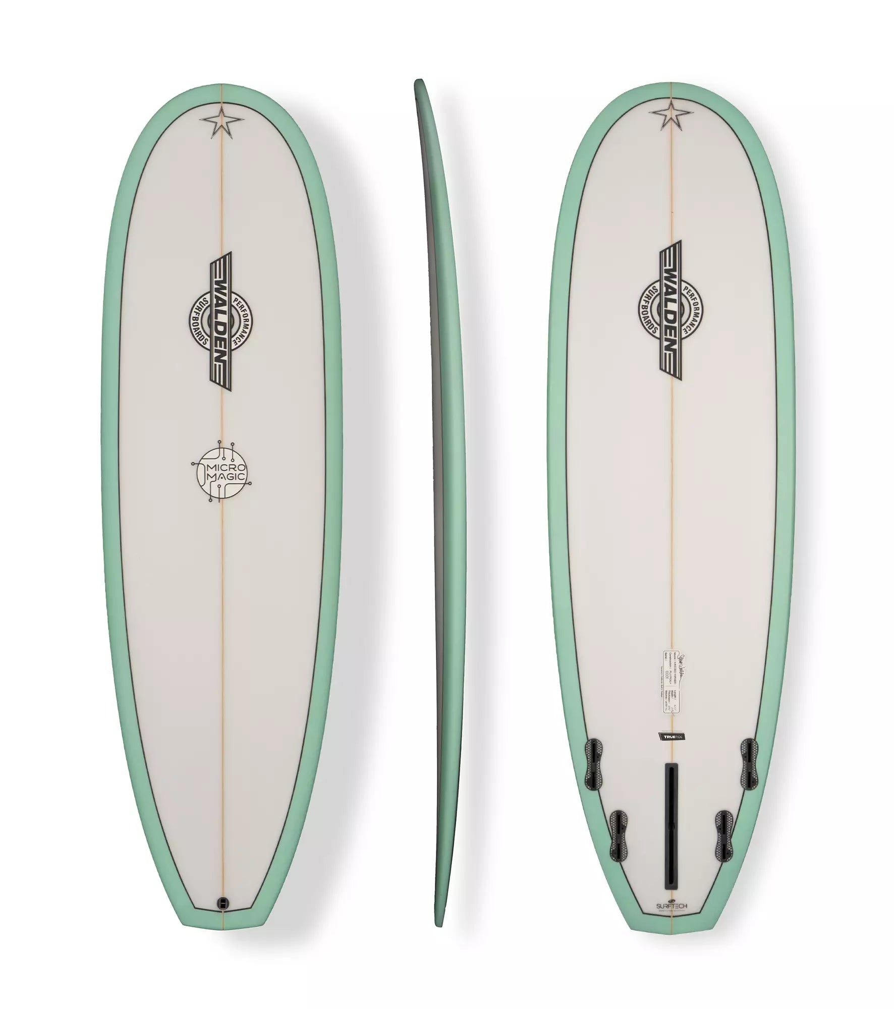 Walden Micro Magic - Trueride PU - FCS II - 4 + 1 Fin - Fun Boards